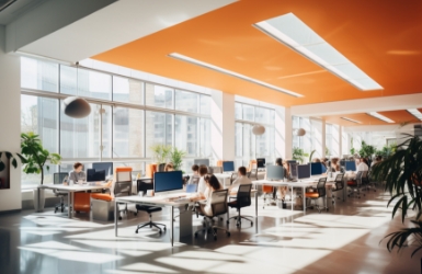 Office space with staff