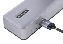 Docking station with locking USB host connection