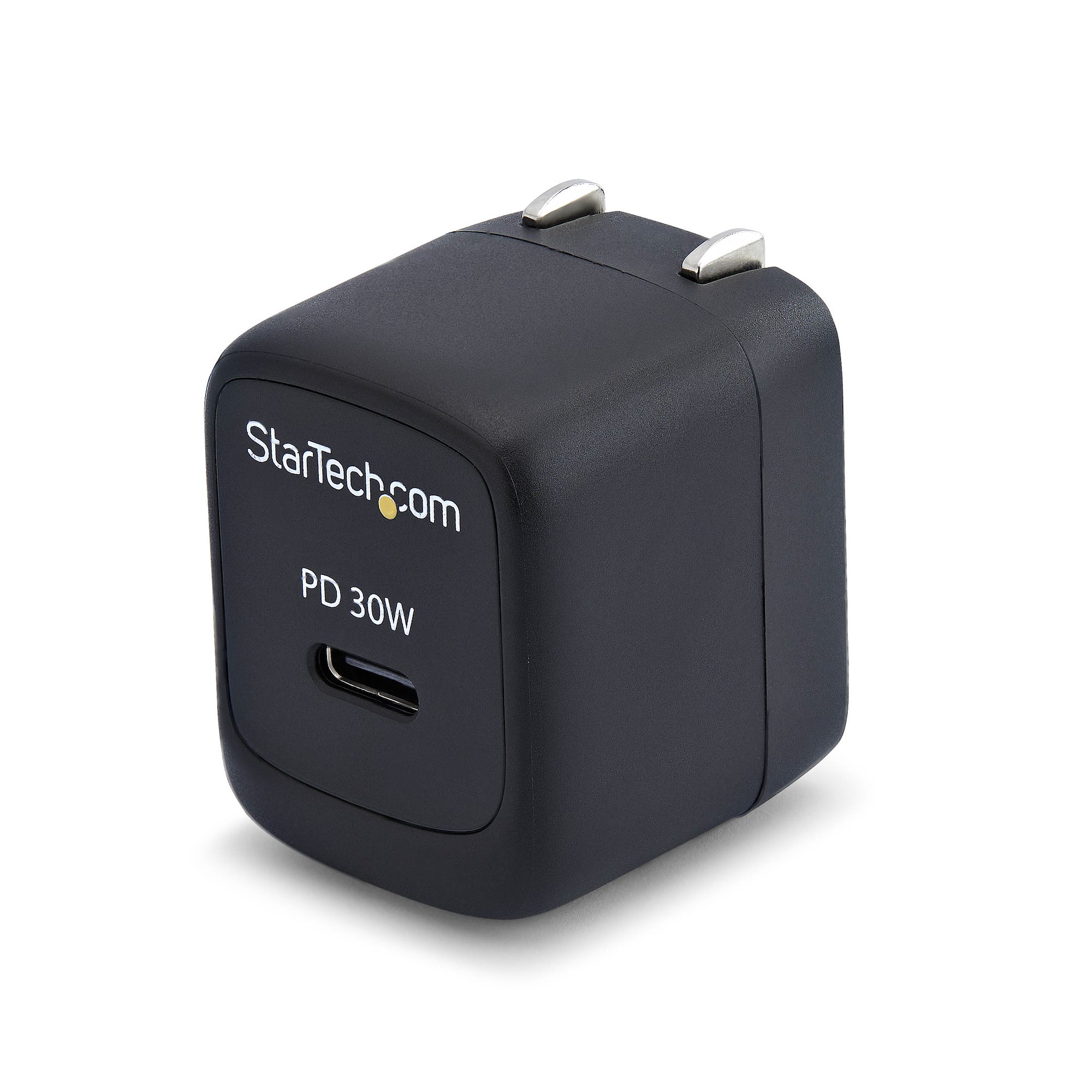1ポートUSB-C、最大30W、PD対応（5V/9V/15V/20V）、GaN採用、ブラック