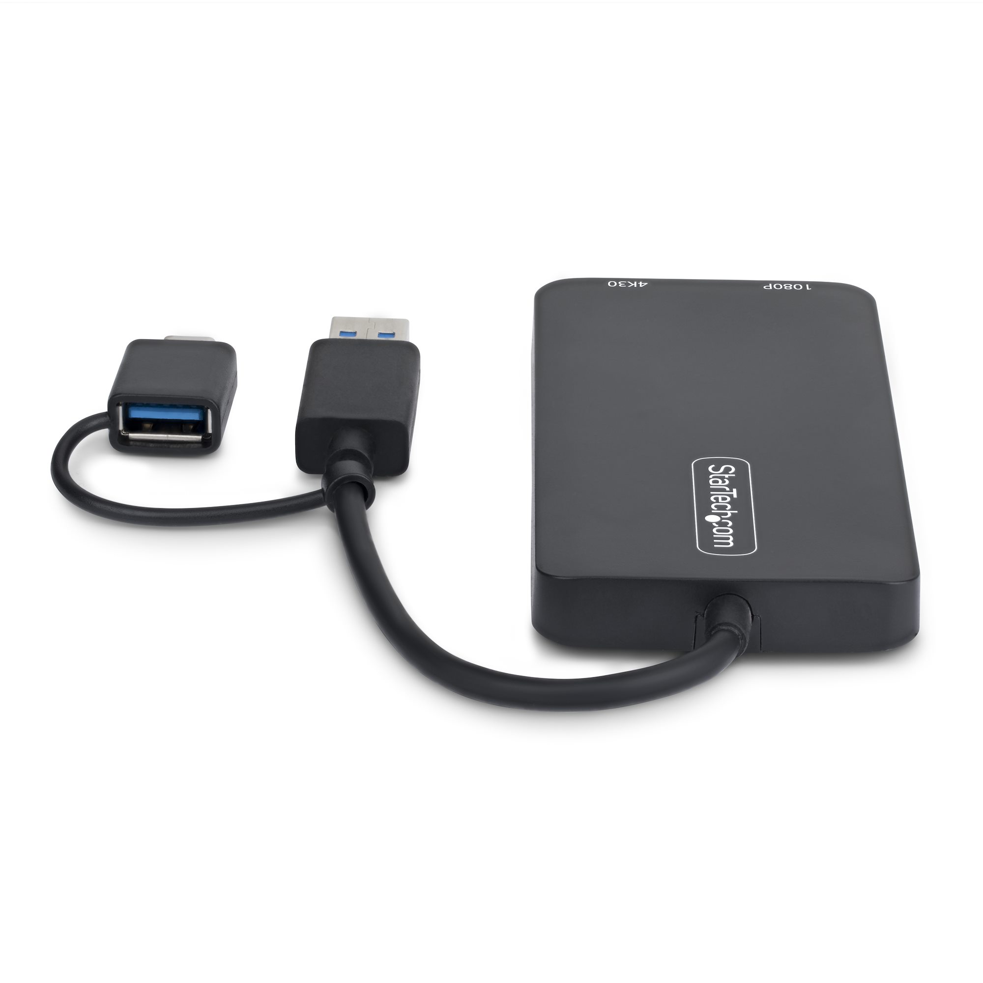 USB - HDMI変換アダプター／USB-C & A接続／2画面（1x 4K30Hz + 1x