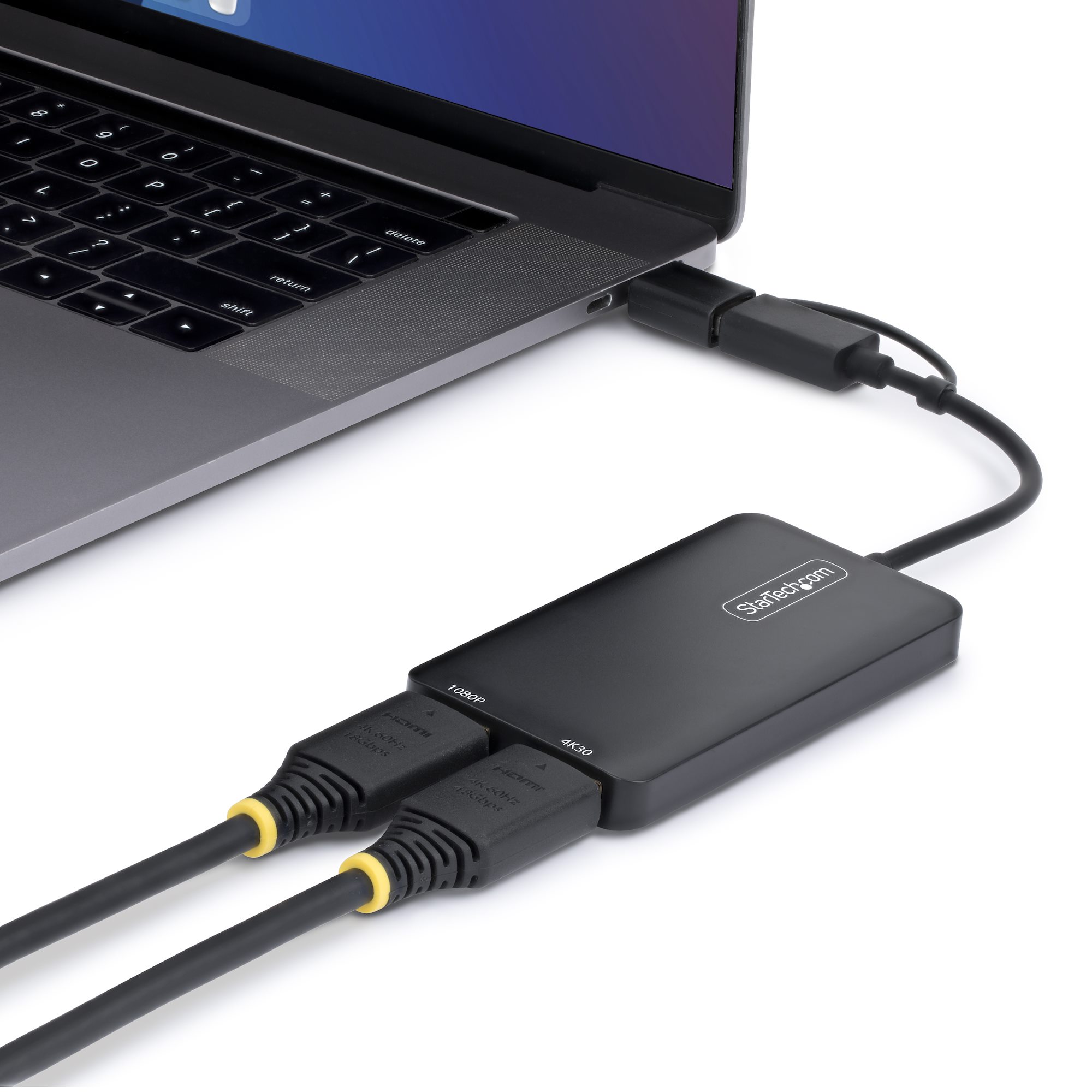 USB - HDMI変換アダプター／USB-C & A接続／2画面（1x 4K30Hz + 1x