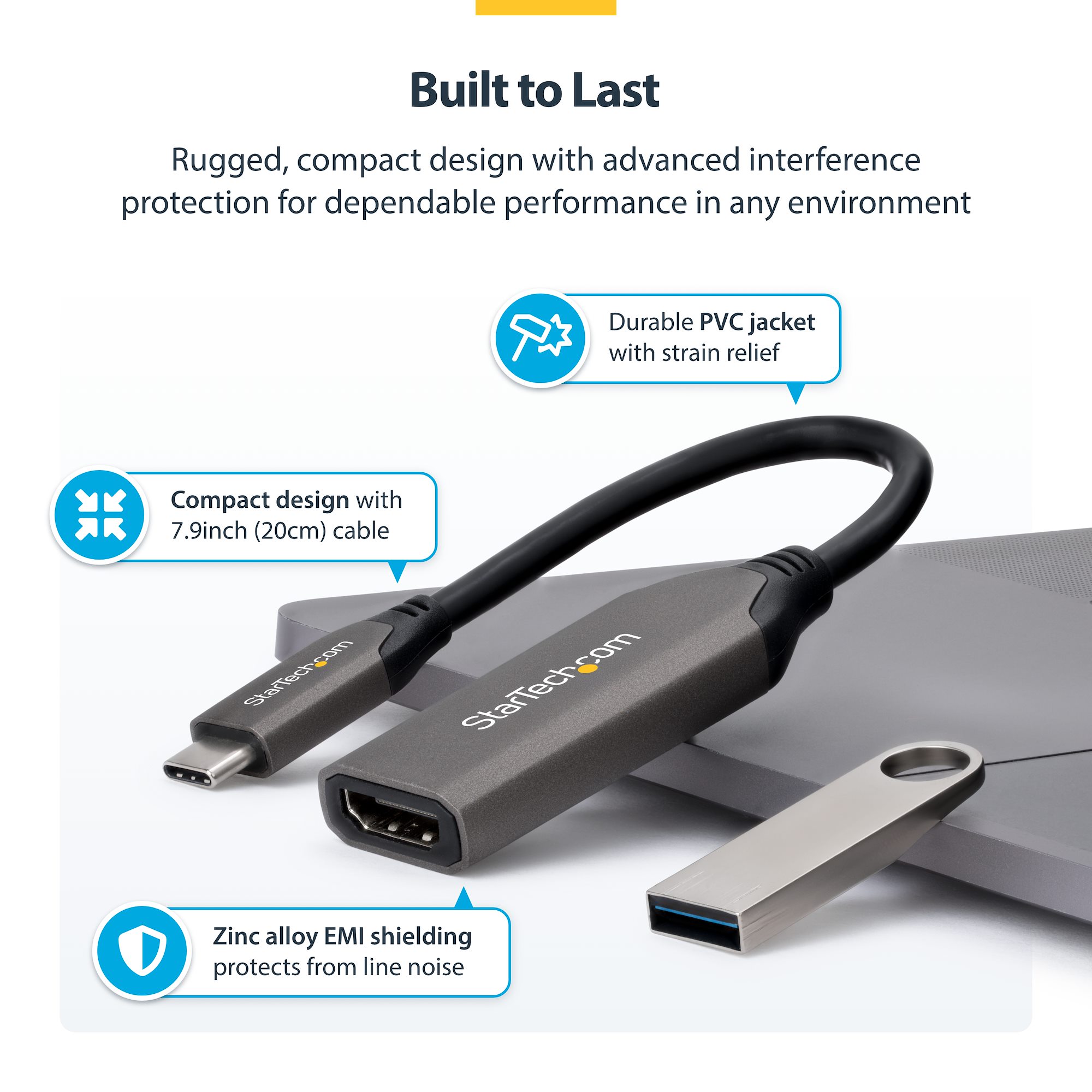 Connect a USB-C source to an HDMI display, with support for HDR10+