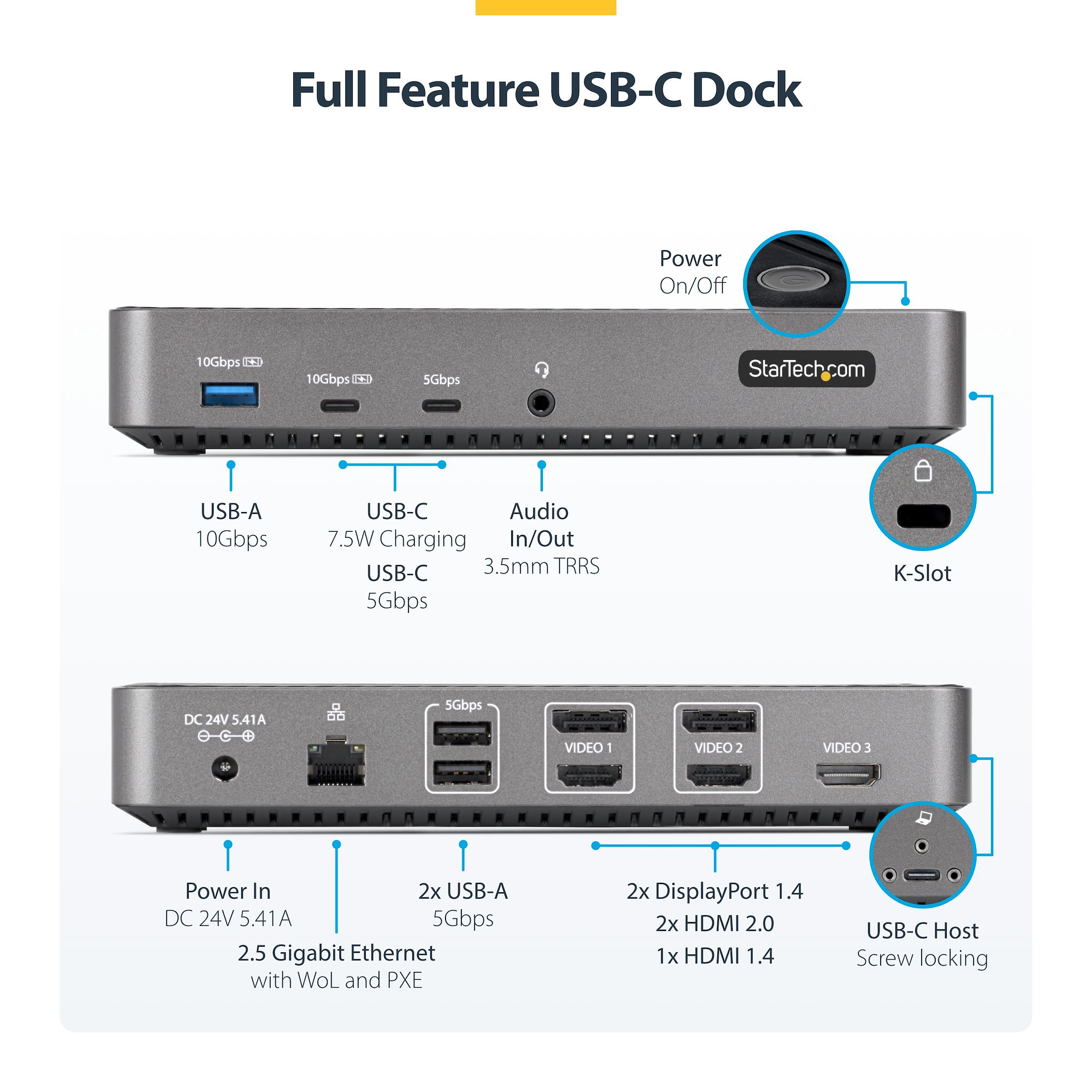 Station D'accueil Choiix Mini Air-Through – Refroidisseur Pour Portable 7-15 Pouces – Hub USB 4 Ports + Ventilateur