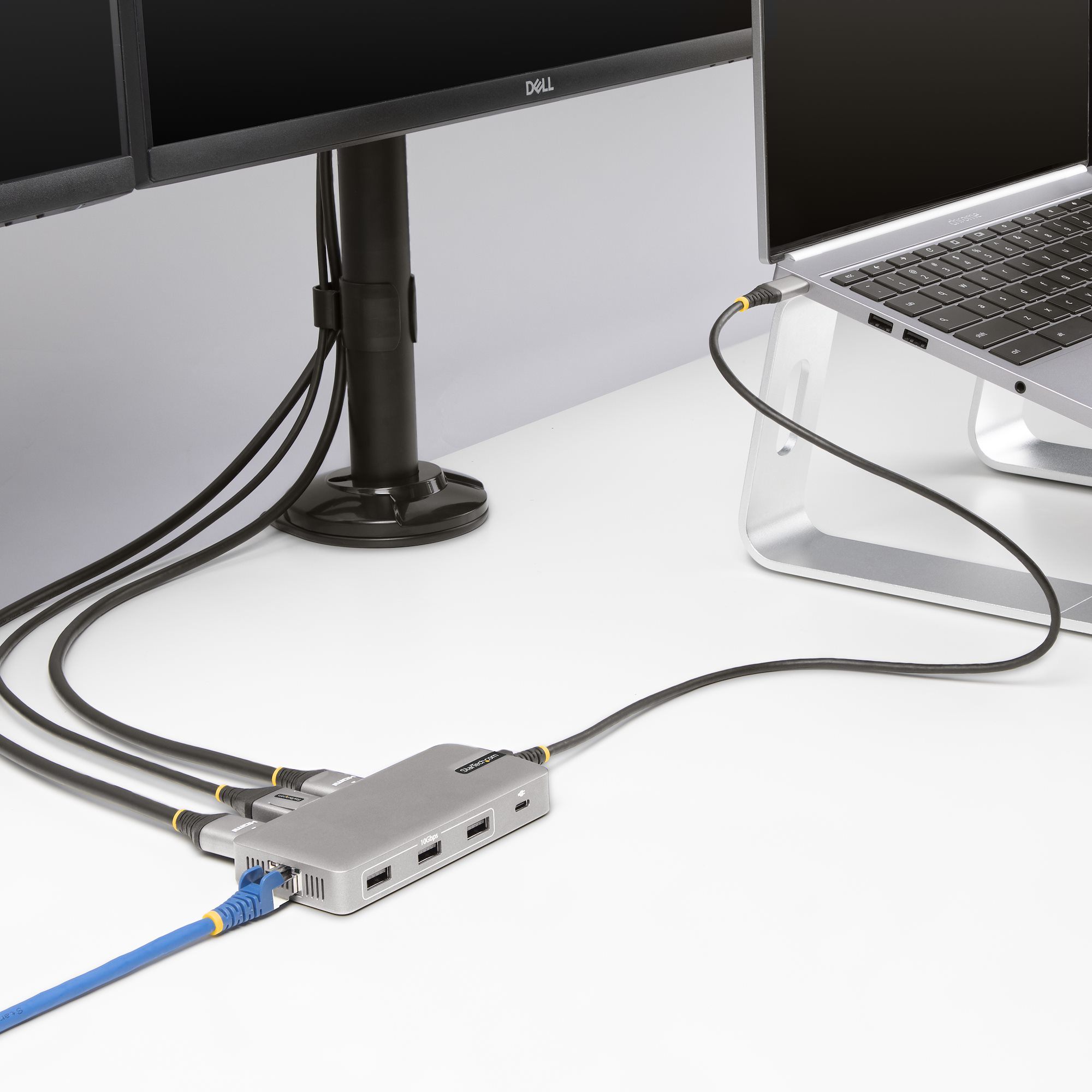デュアルまたはトリプル4Kビデオ、3口のUSB-Aポート、ギガビット