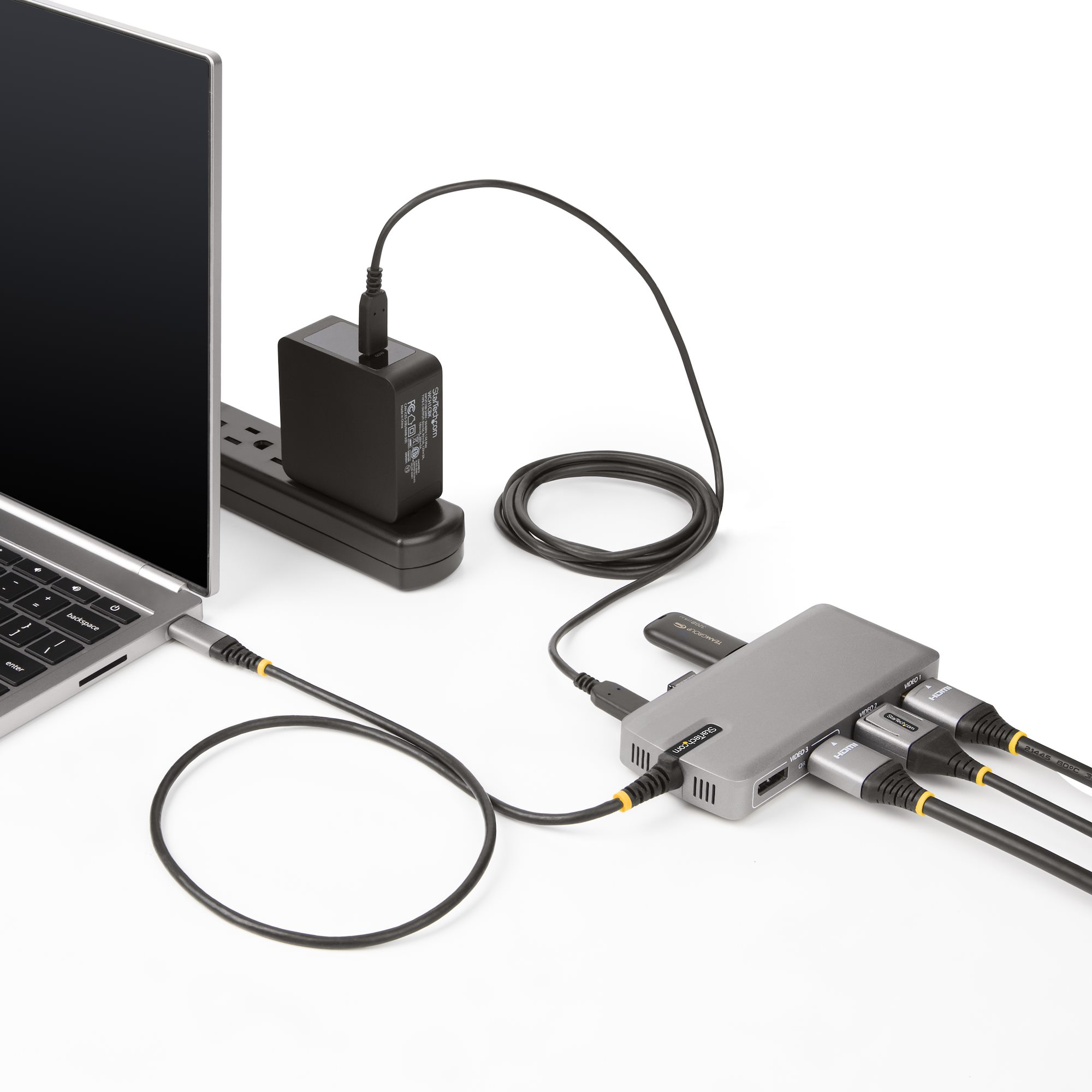 StarTech.com USB-C HDMI マルチモニター アダプター ディスプレイアダプター／USB Type-C接続／トリプルモニター