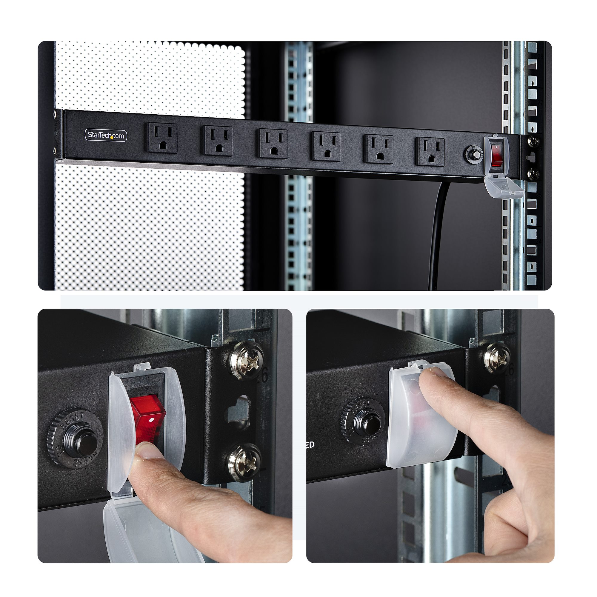 Add twelve power outlets to a 19in server rack or cabinet