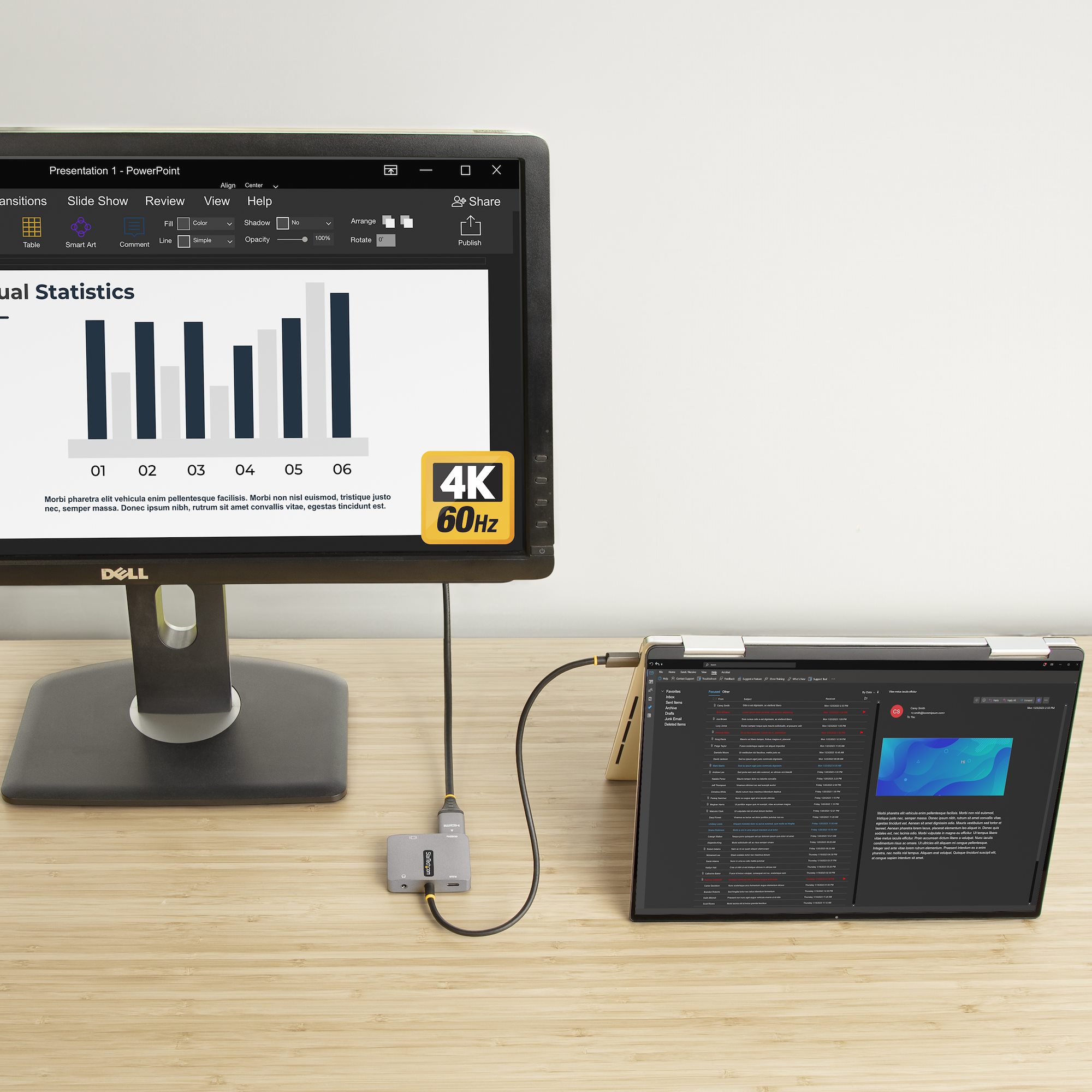 USB-C - HDMI & VGA変換アダプター／4K60Hz（HDMI） & 1080p（VGA