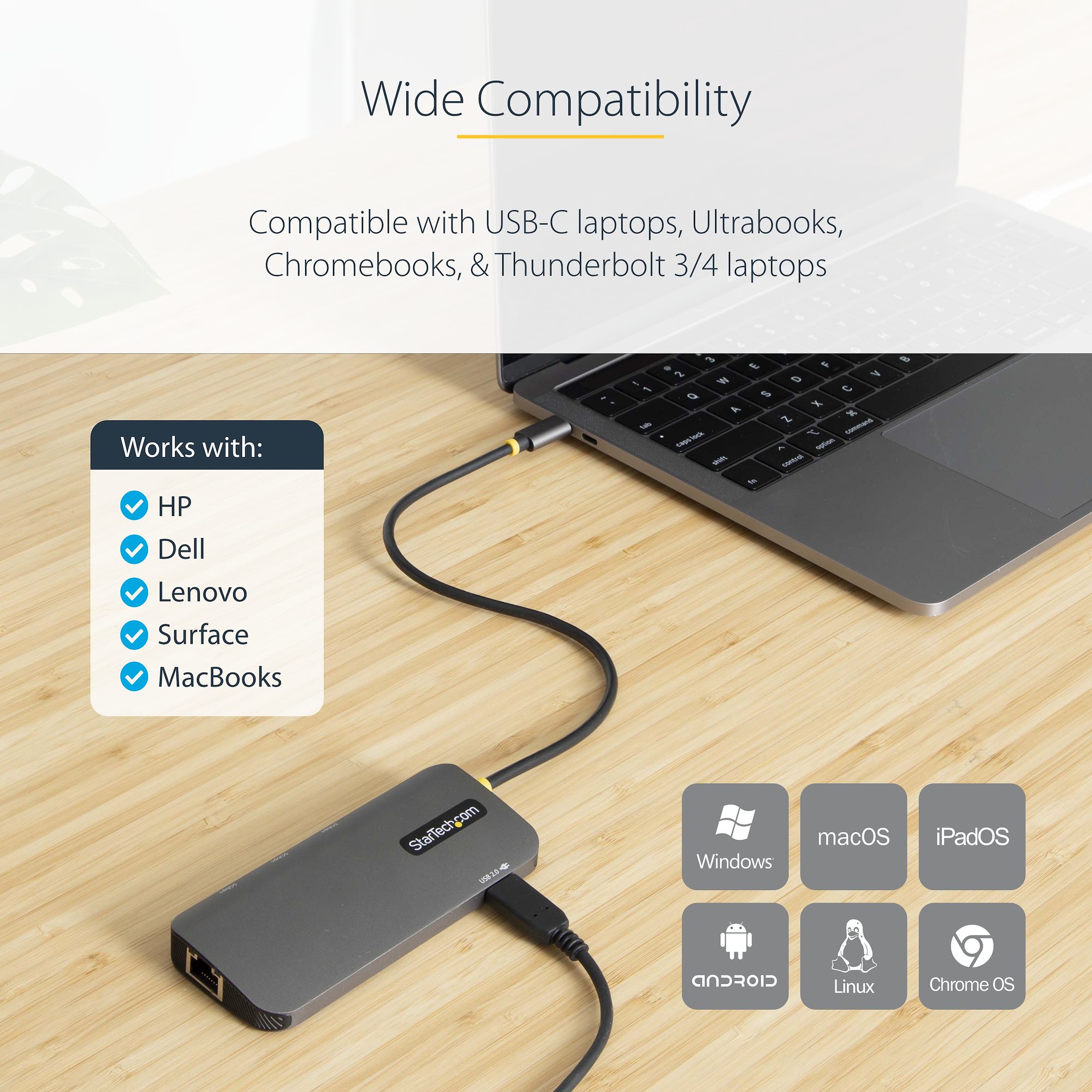 Adaptateur multiport USB-C UGREEN - Dongle 8 en 1 en aluminium pour  ordinateur