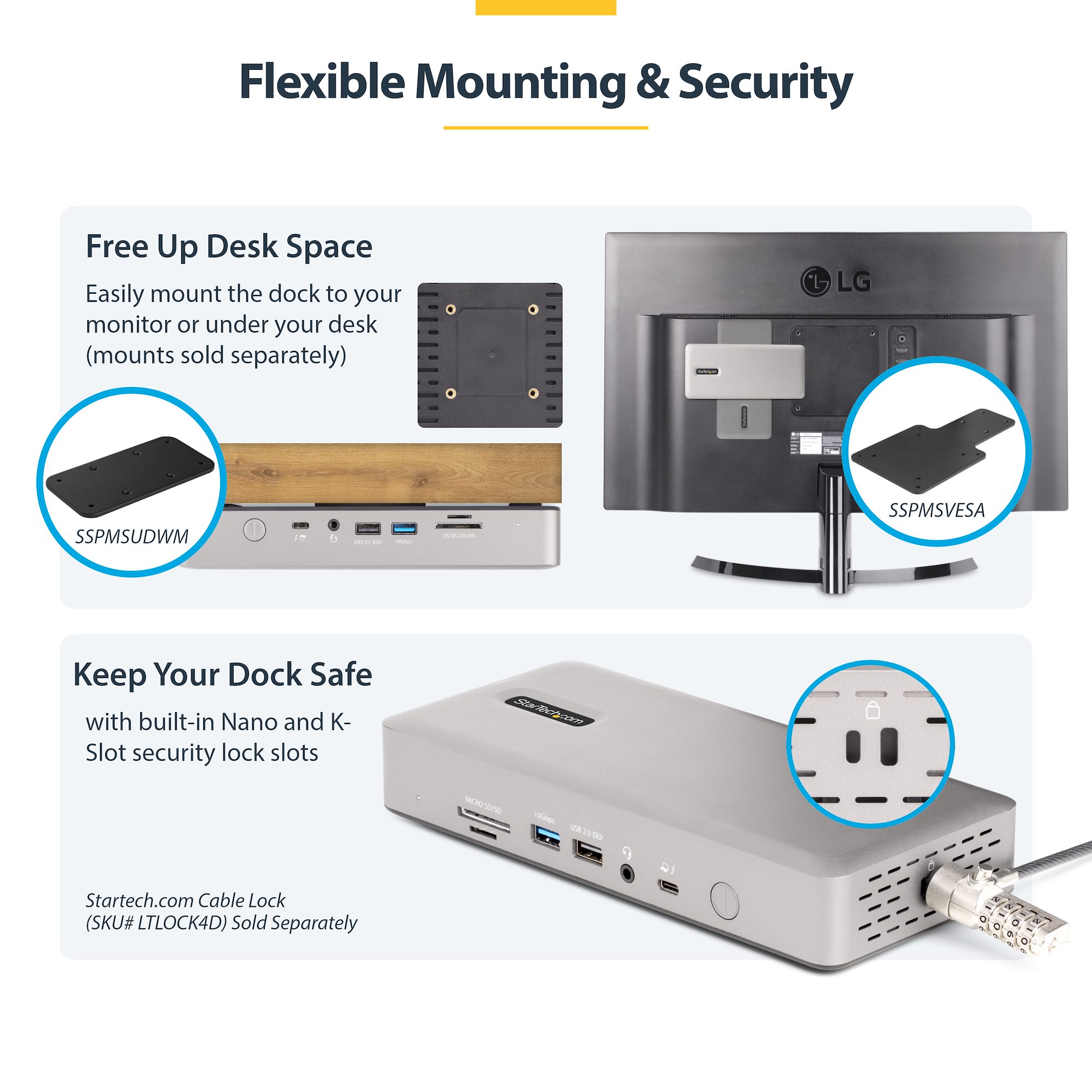 Thunderbolt 4 Multi-Display Dock, 7x USB