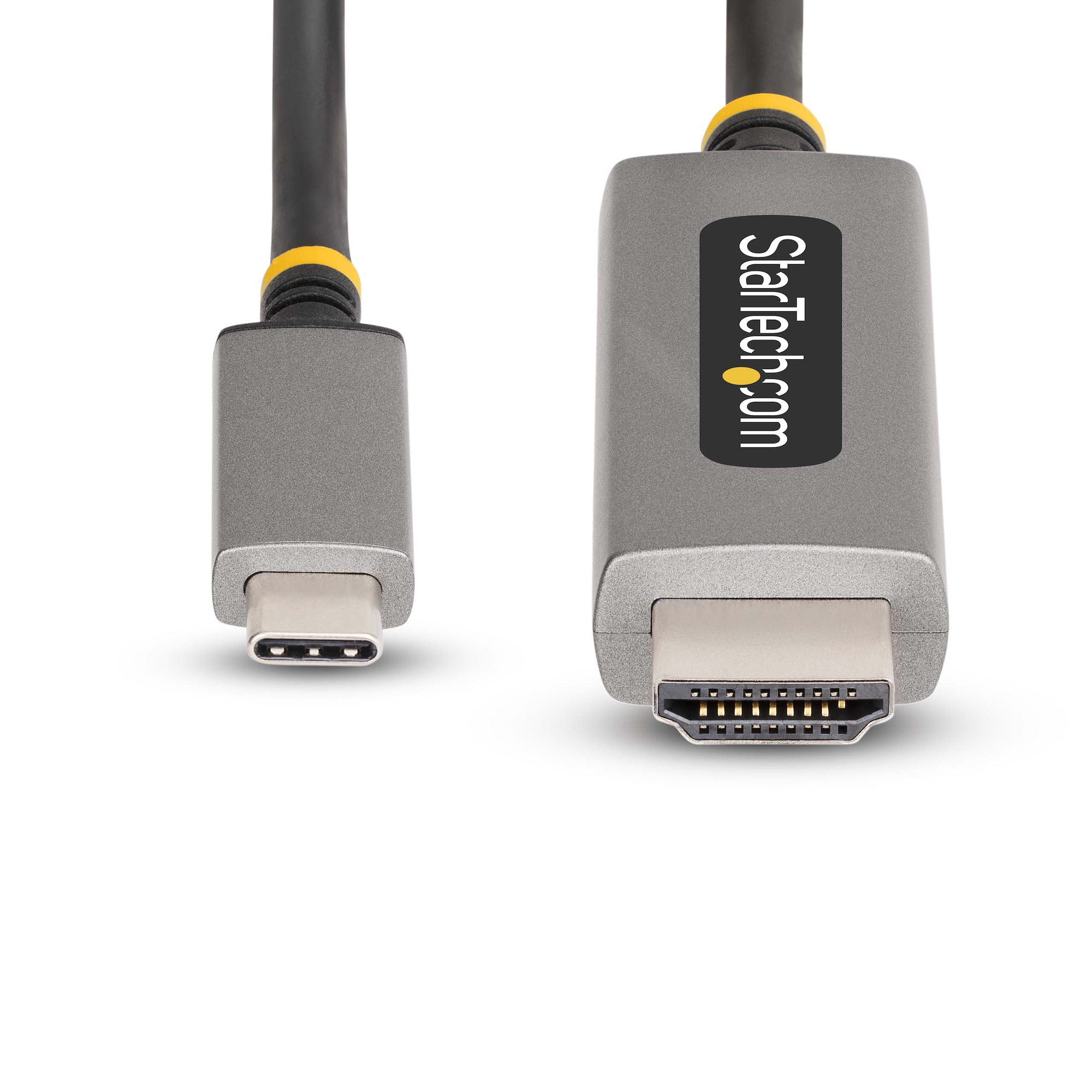 StarTech.com 3ft (1m) USB C to HDMI Cable - 4K 60Hz USB Type C to HDMI 2.0  Video Adapter Cable - Thunderbolt 3 Compatible - Laptop to HDMI