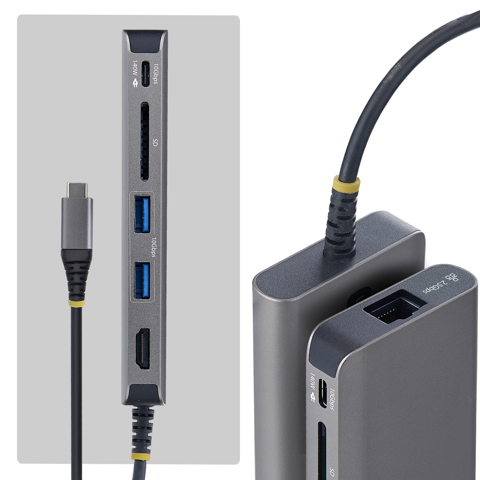 4K 60Hz HDMI出力、USB-A（10Gbps）2ポート、2.5G有線LAN、SDカード