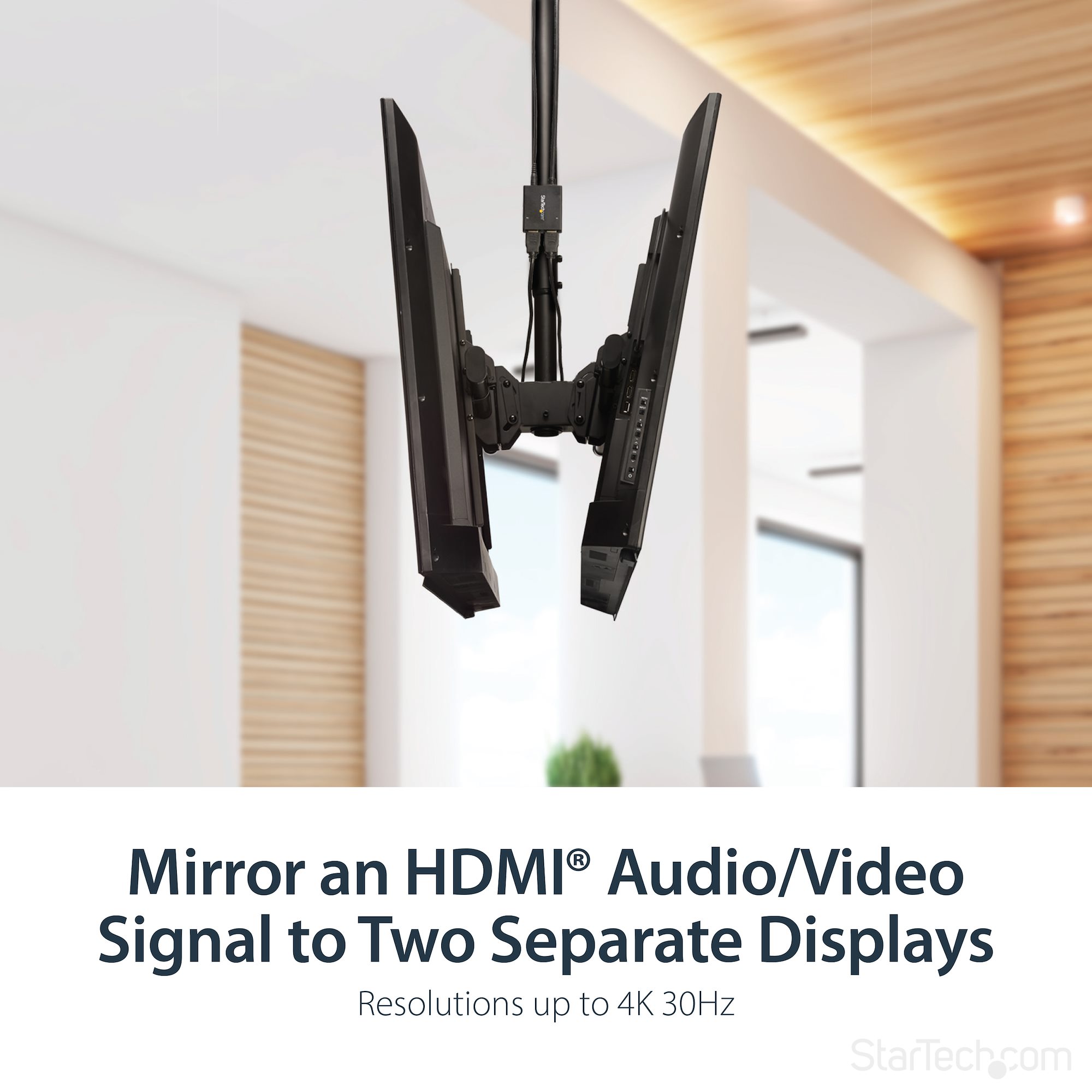 ビデオスプリッター／4K30Hz HDMI 1.4／1入力2出力／7.1ch
