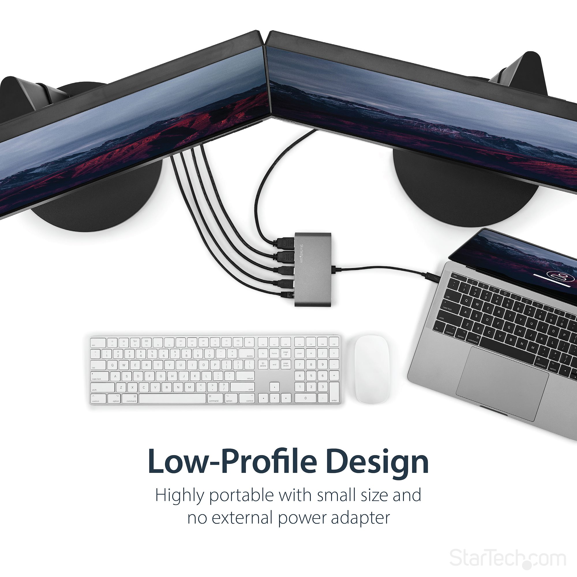 マルチポートアダプター／Thunderbolt 3接続／デュアルモニター