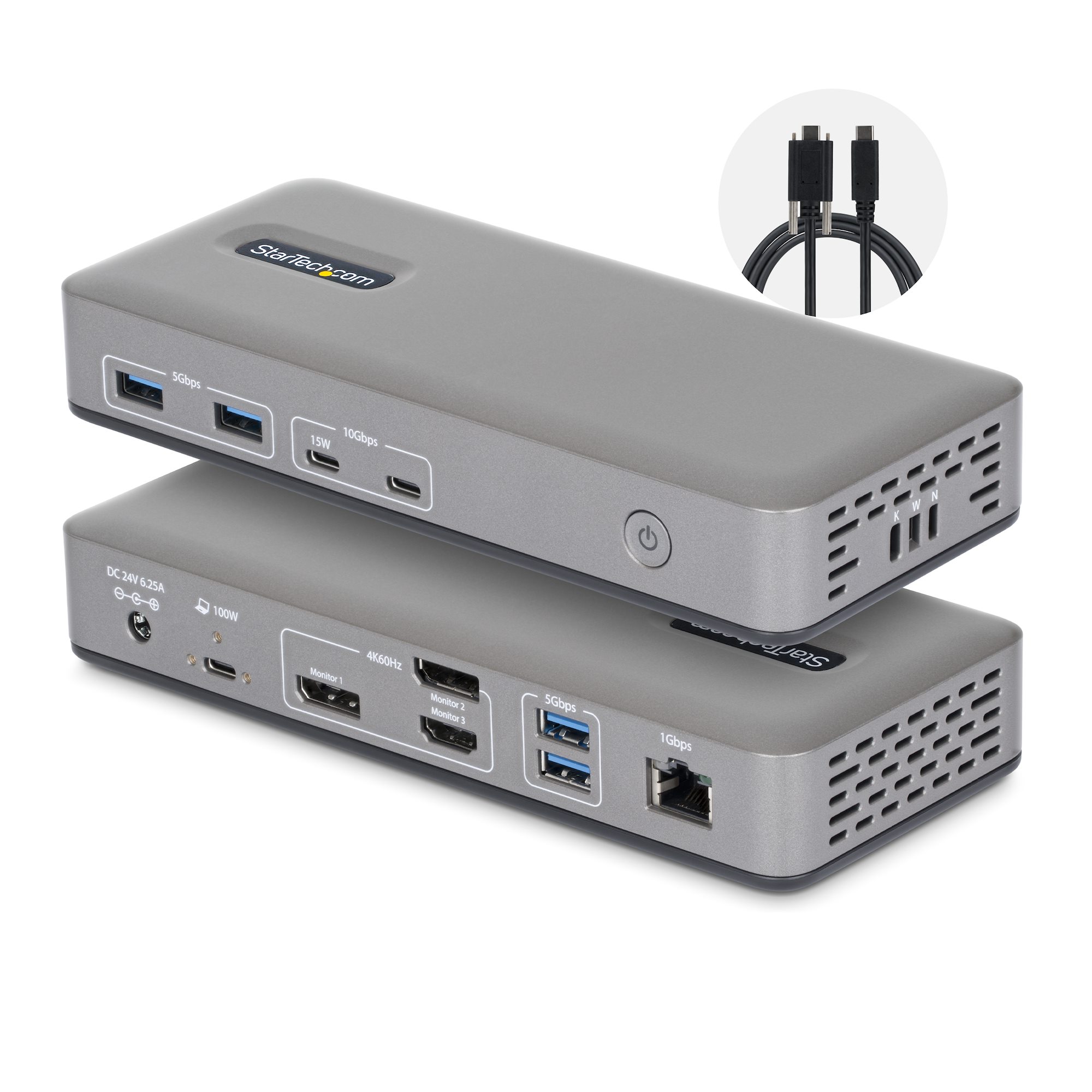 ドッキングステーション／USB-C接続／3画面 DisplayPort + HDMI（2x