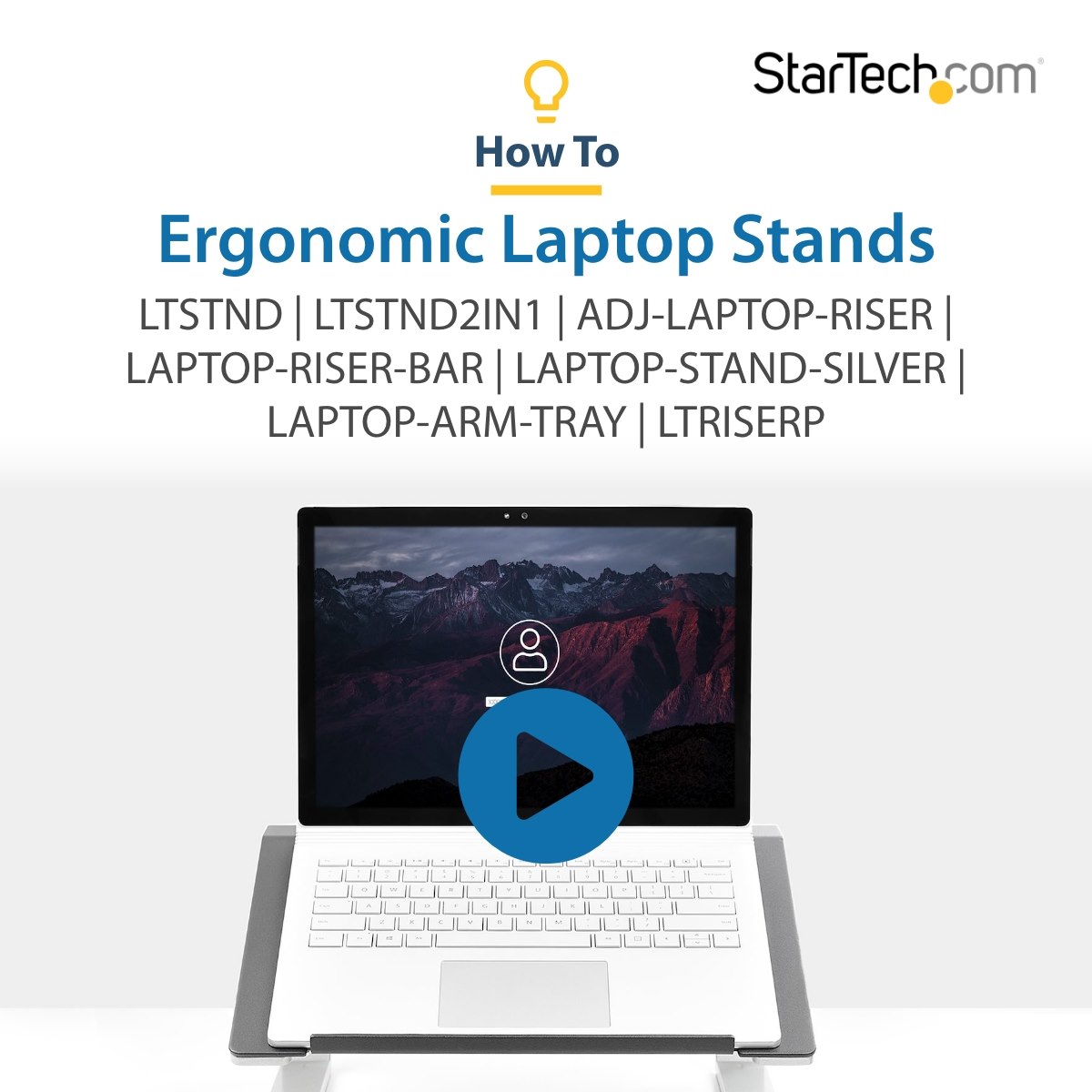 StarTech.com Monitorarm Laptopständer One-Touch Höhenverstellbar