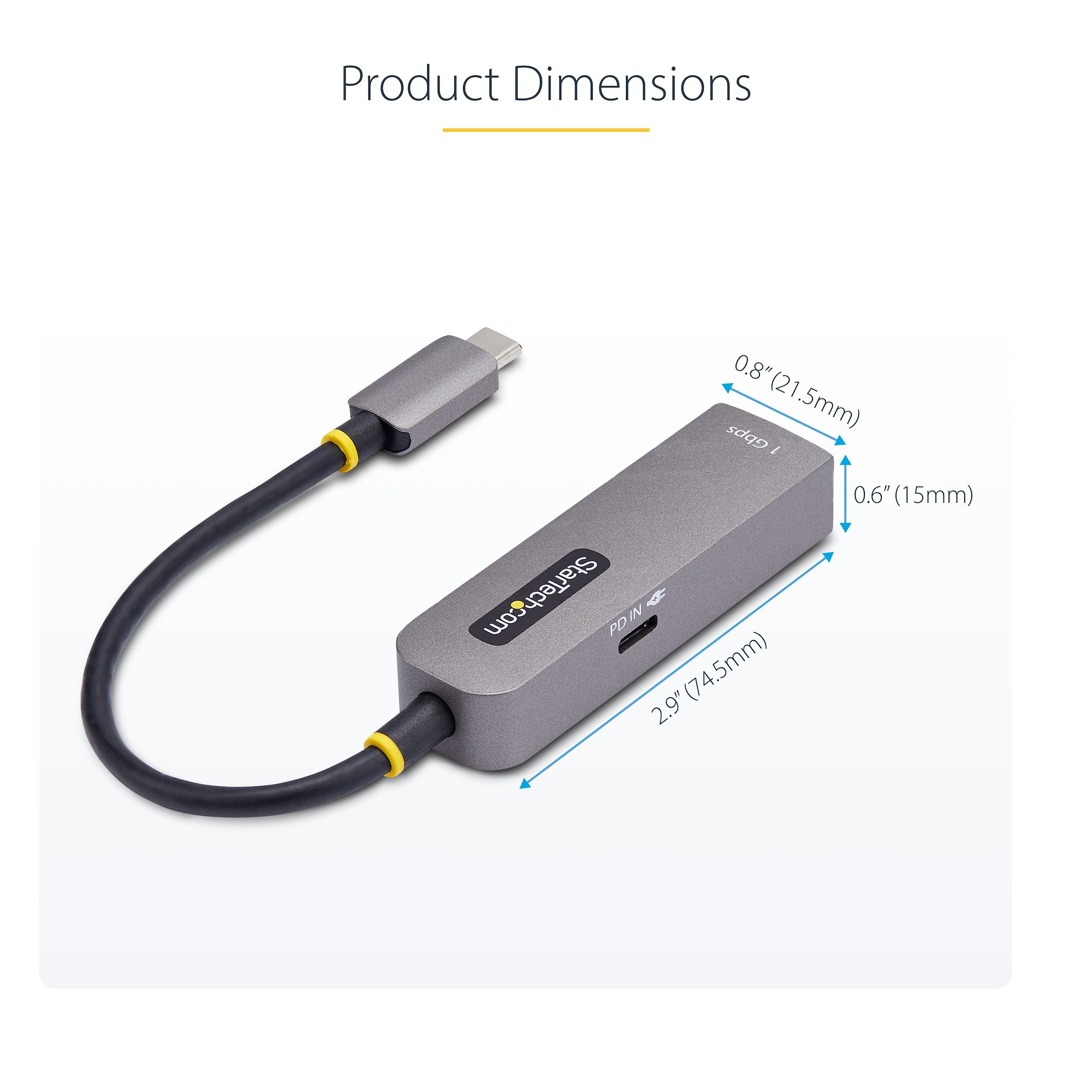 USB Type-Cポート経由でノートパソコンやデスクトップPCにギガビット