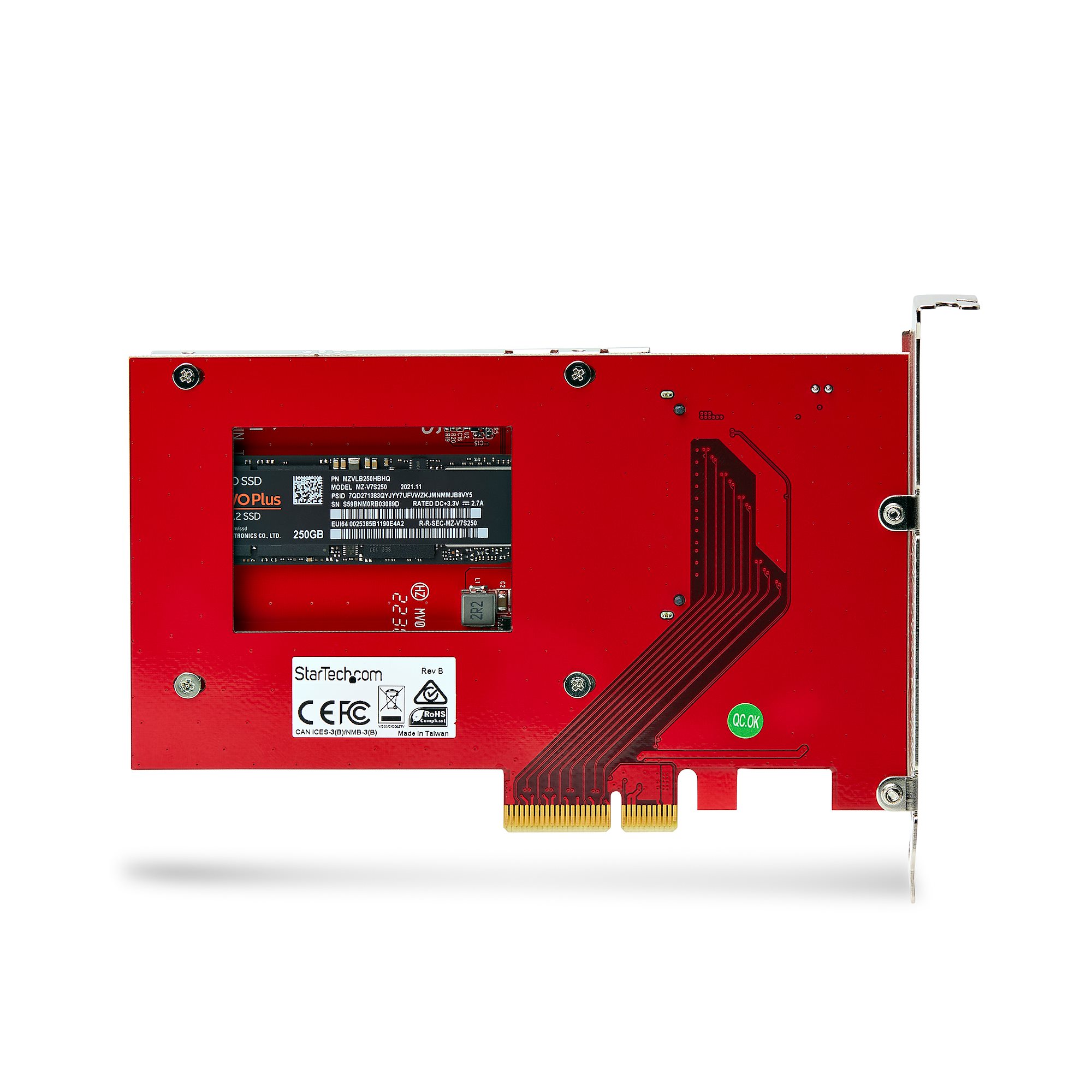 Startech : ADAPTATEUR SSD M.2 NGFF A 3 PORTS - carte M.2 NGFF PCIE