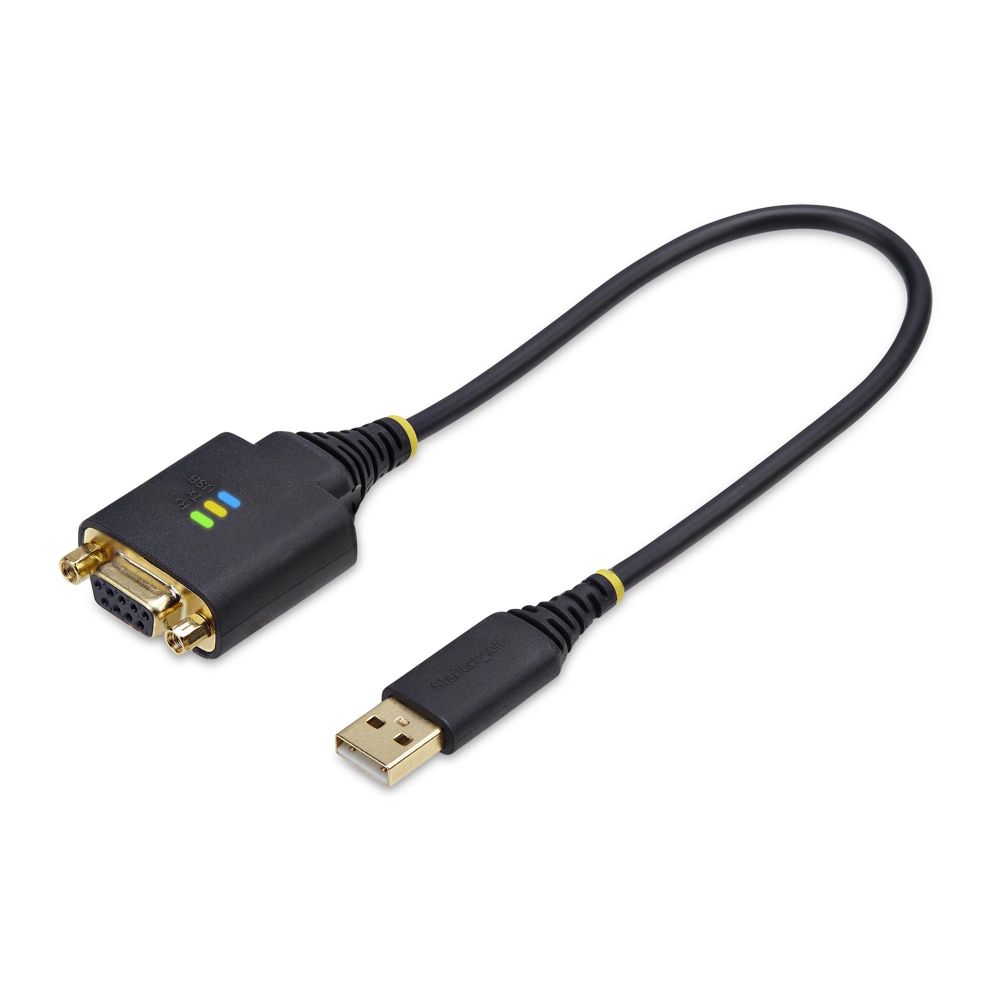 USB to Serial Adapter, 1 ft, Black USB to Serial Adapter, 1 ft, Black