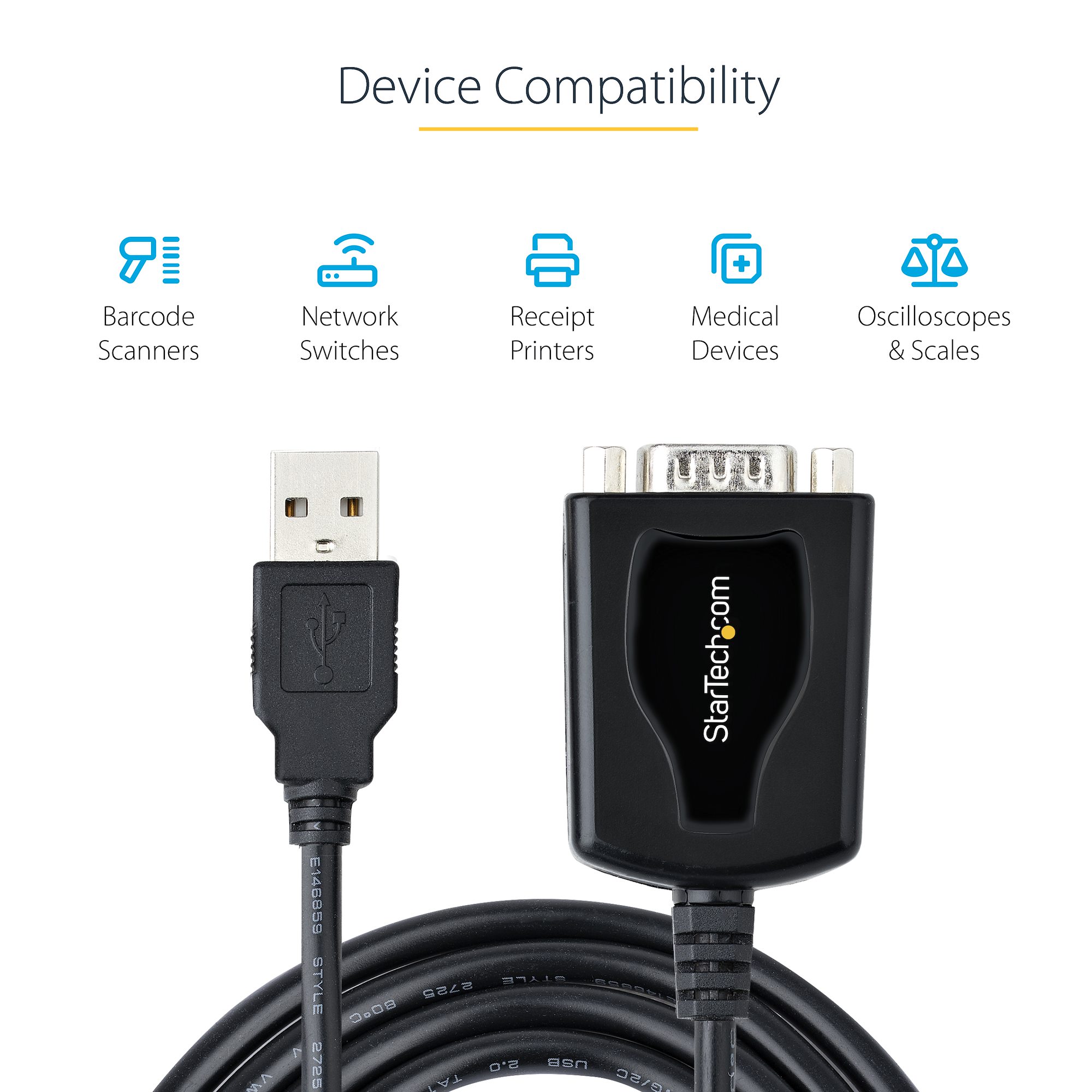 3ft USB to Serial Adapter - Serial Cards & Adapters | Add-on & Peripherals |