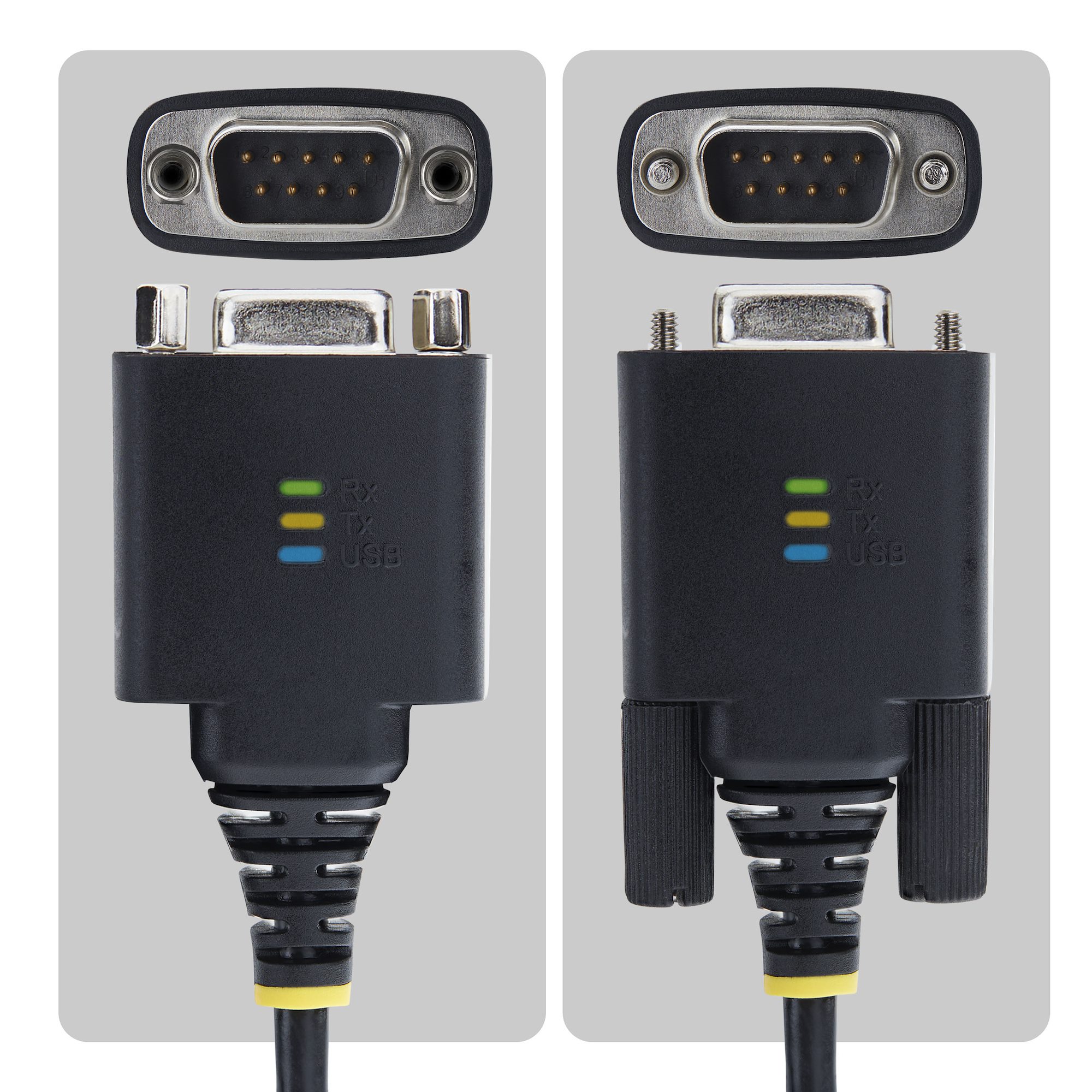 USB 2.0接続、2m、1ポートDB9ピン オス、COM保持機能、ESD保護。利用
