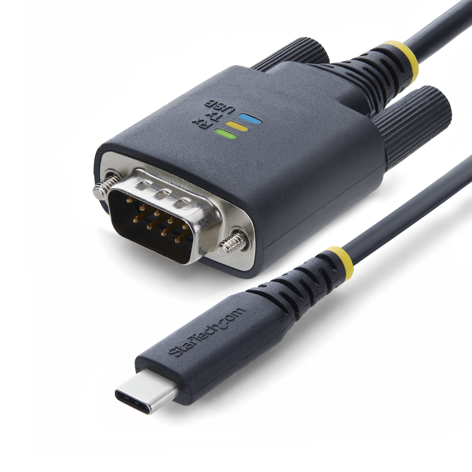 USB 2.0接続、2m、1ポートDB9ピン オス、COM保持機能、ESD保護。利用