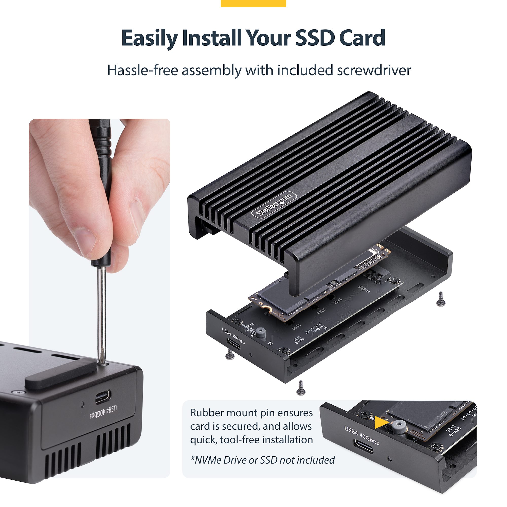 SSDケース M.2 USB4 NVMe Thunderbolt対応 外付け USB 4 M.2 NVMe ポータブル SSD 外付け ケース Type-C PCIe Gen3/Gen4