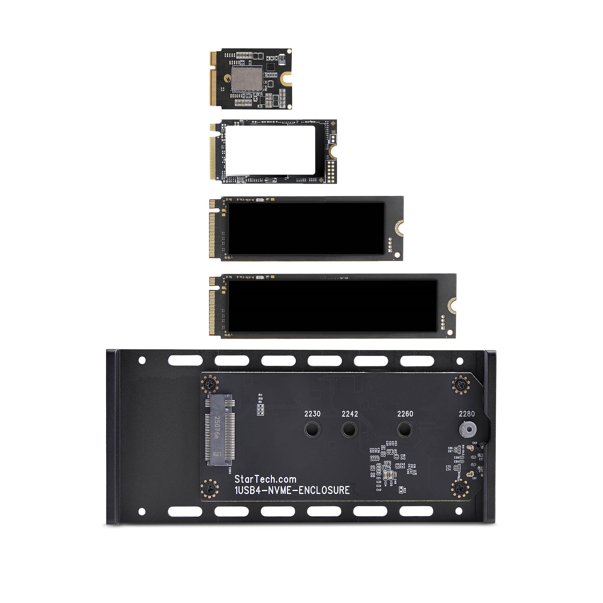 M.2 SATA SSD外付けケース／USB4接続／40Gbps／NVMe PCIe／B+M