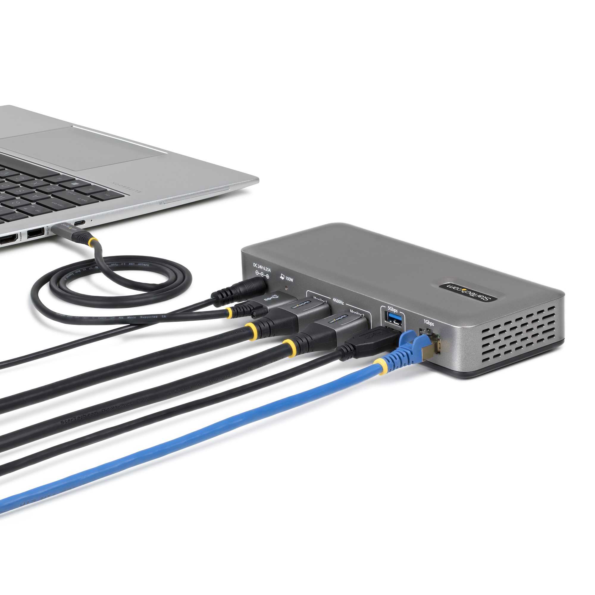 100W PD、LANポート搭載。DisplayPort映像出力に対応した2画面表示と