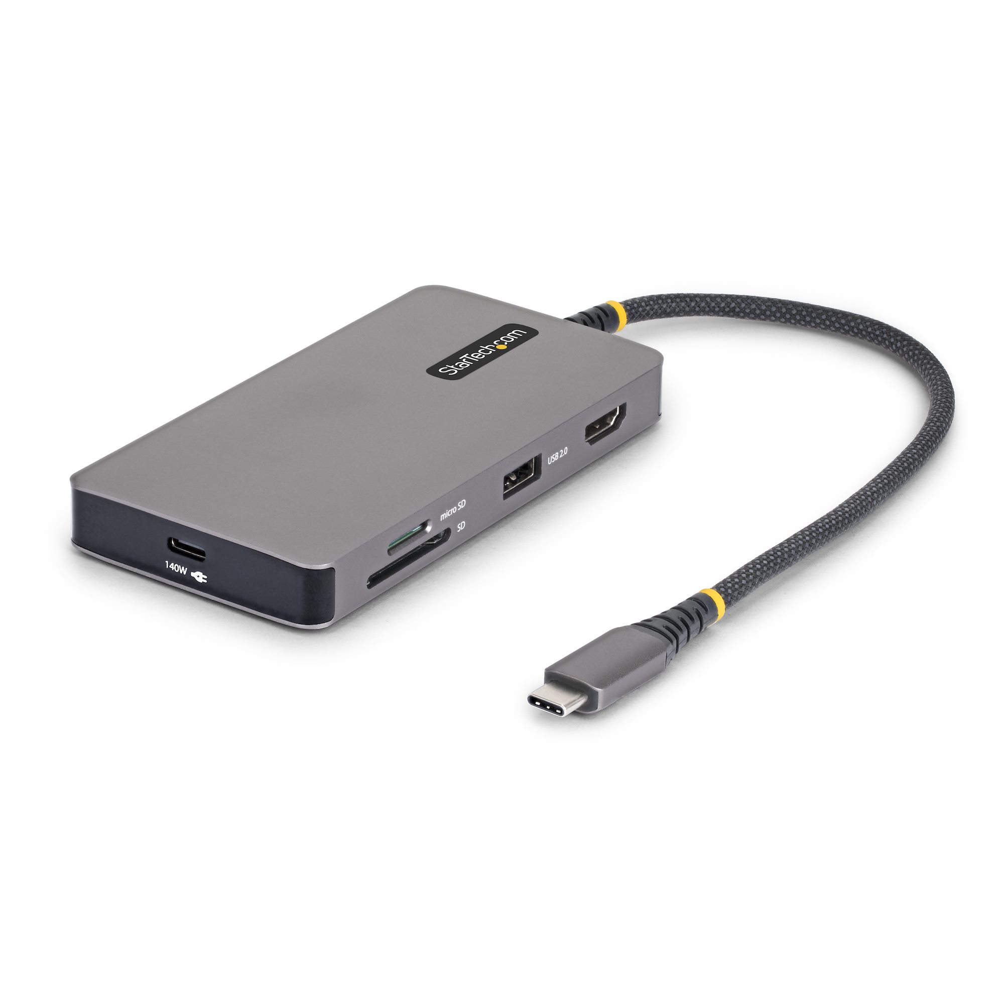 USB-C Multiport Adapter with 4K 60Hz HDMI, 140W Power Delivery, USB 10Gbps Hub, GbE, SD and MicroSD Slots, Plug-and-Play Mini Dock for…