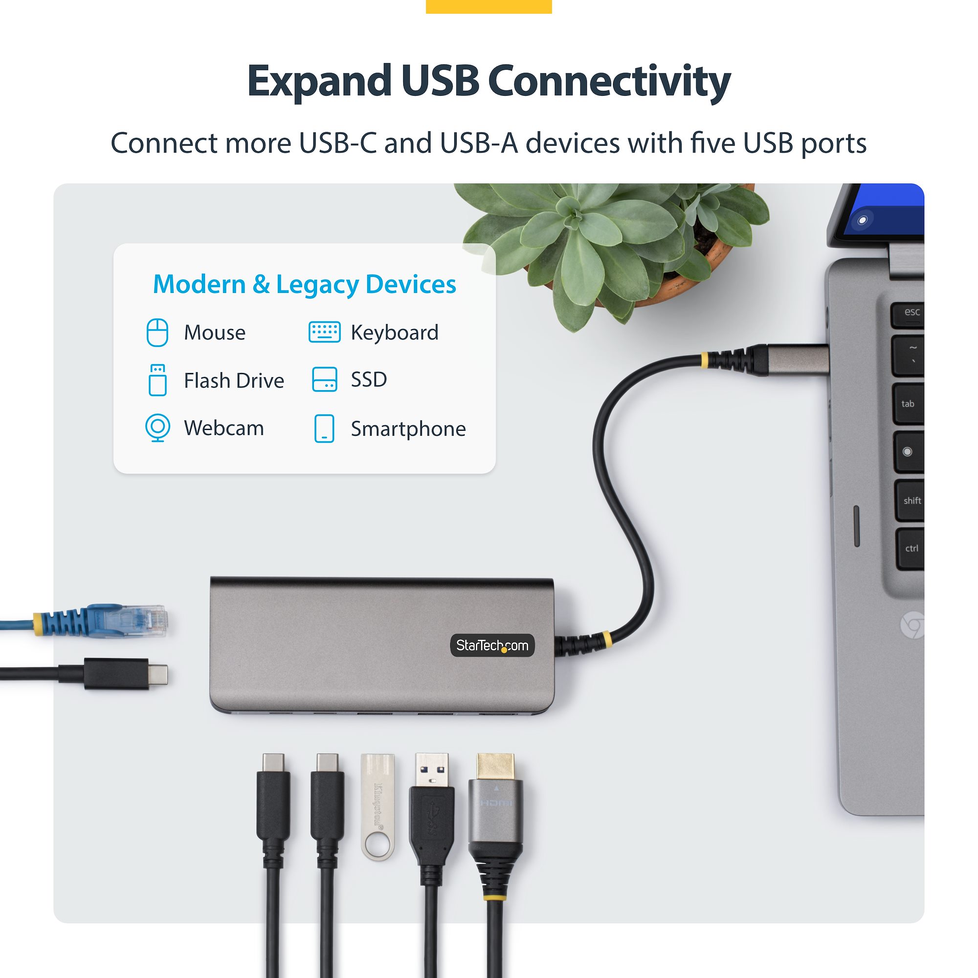 Create a mobile workstation wherever you work, with a 4K 60Hz