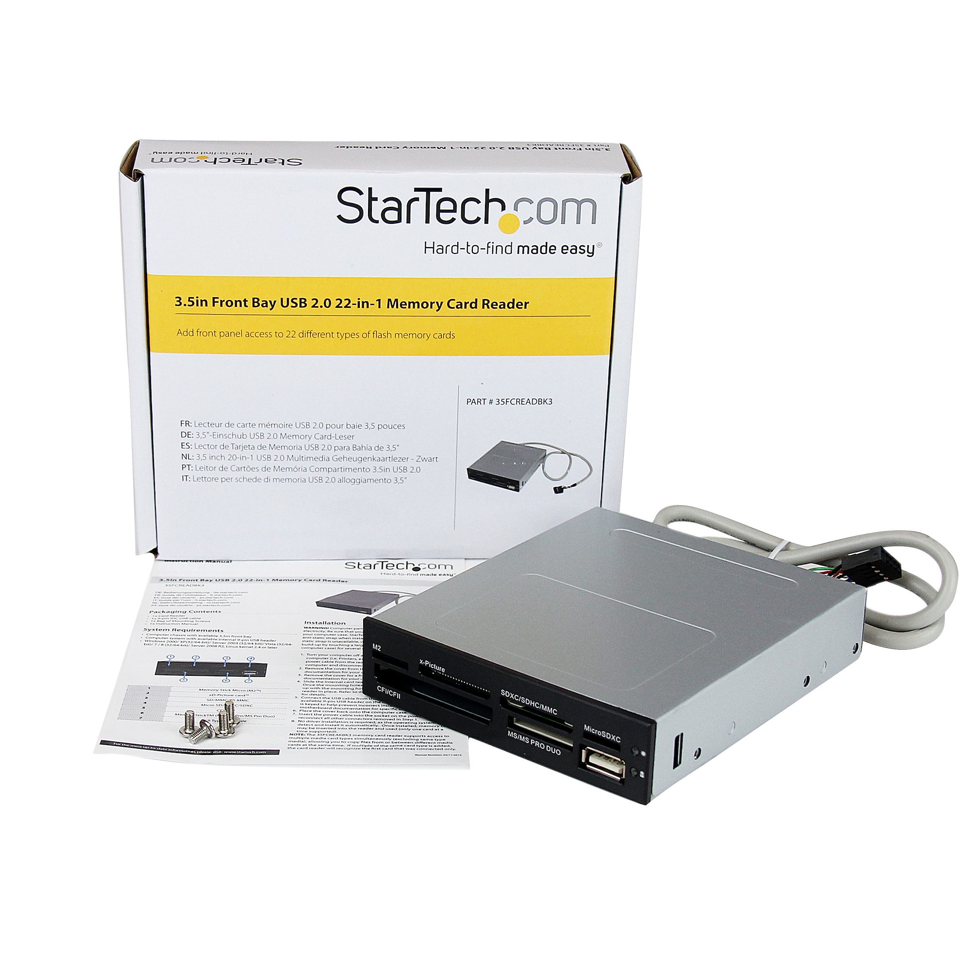 StarTech.com Lecteur Multi cartes mémoire USB 3.0 - Lecteur carte