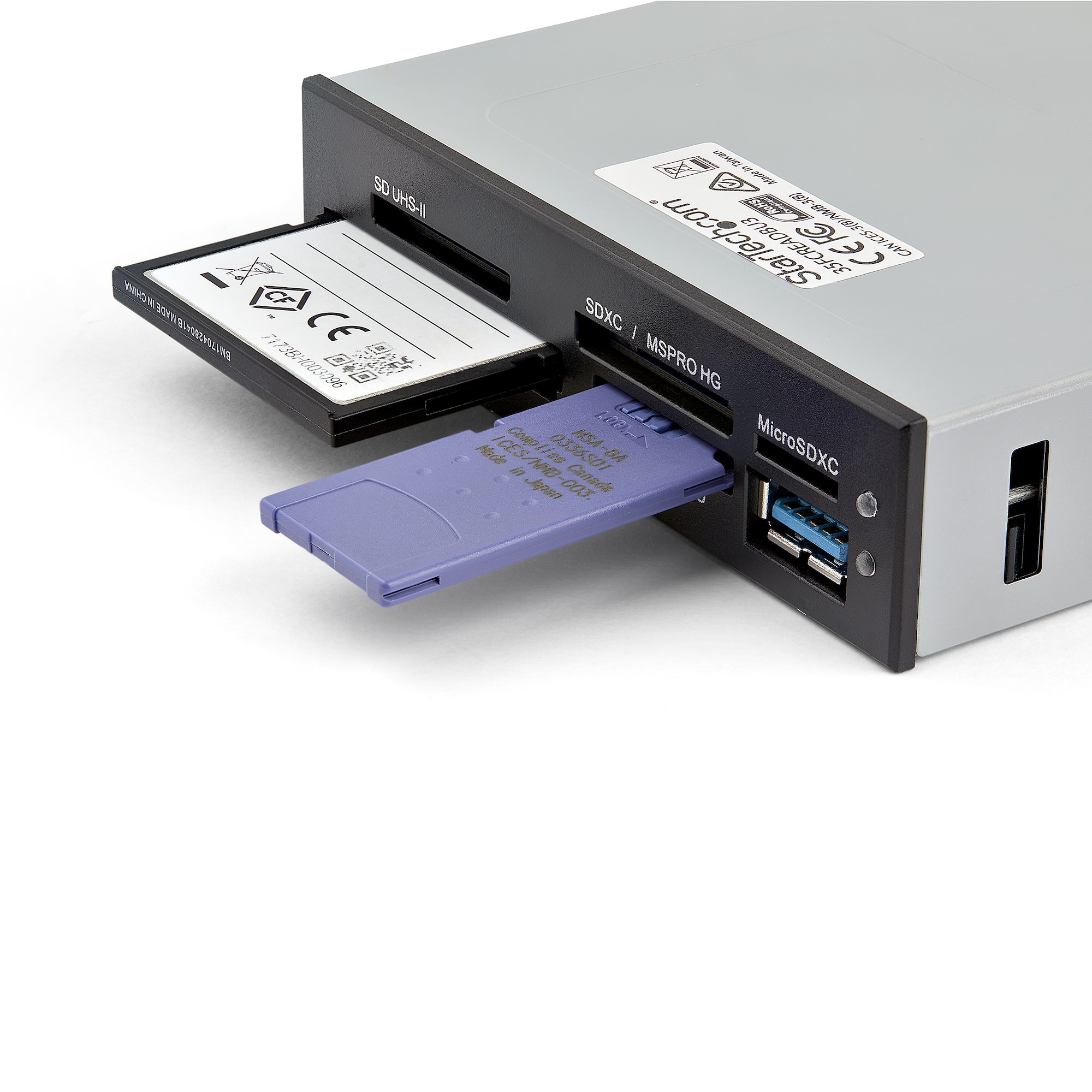 CSL - Lecteur Interne de Cartes memoires Cardreader 3,5 Pouces Tout-en-Un  USB 3.0 SuperSpeed 