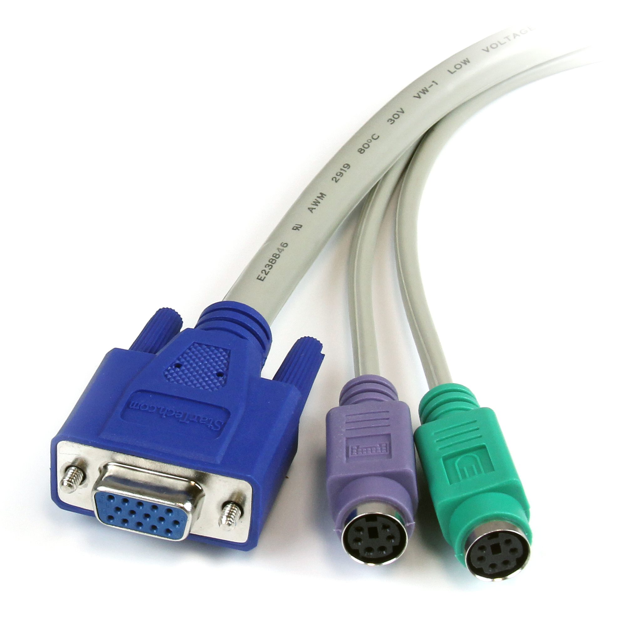 10 ft 3in1 PS/2 KVM Extension Cable PS/2 Cables