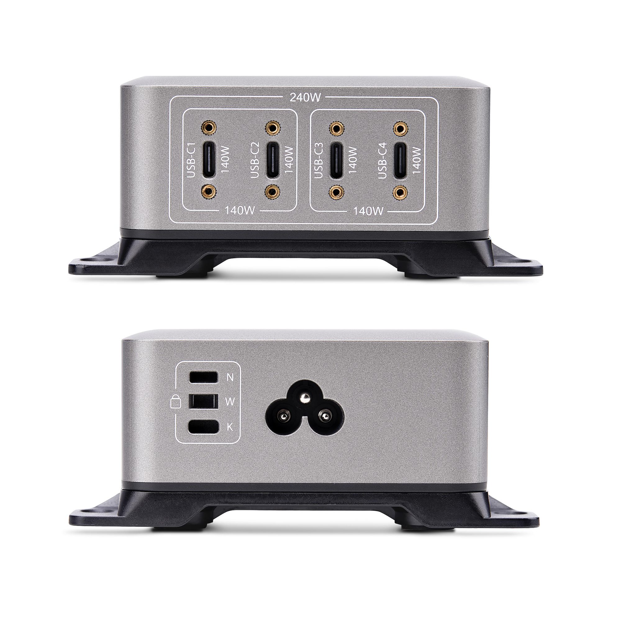 USB-Cデバイスを最大4台、合計240Wまで同時に高速充電できるGaN採用USB 