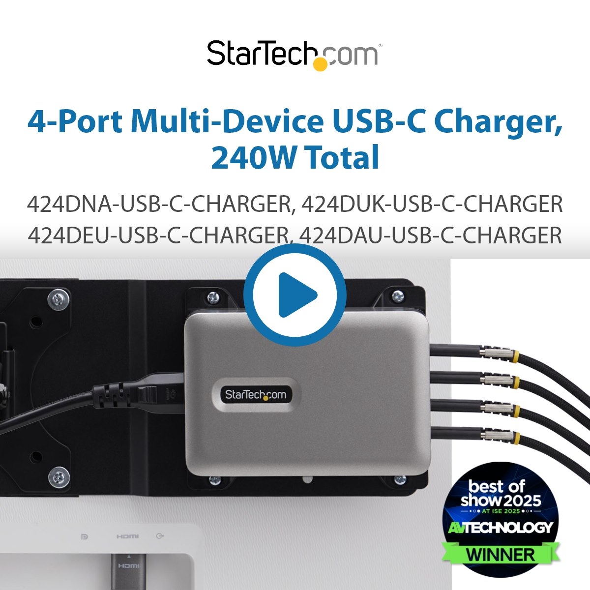 30 Cm USB 4.0 Typ-C Kabel 90° Winkel - 240W Schnellladung, 40 Gbit/s, 8K Video, Kompatibel Mit Laptops & Handys