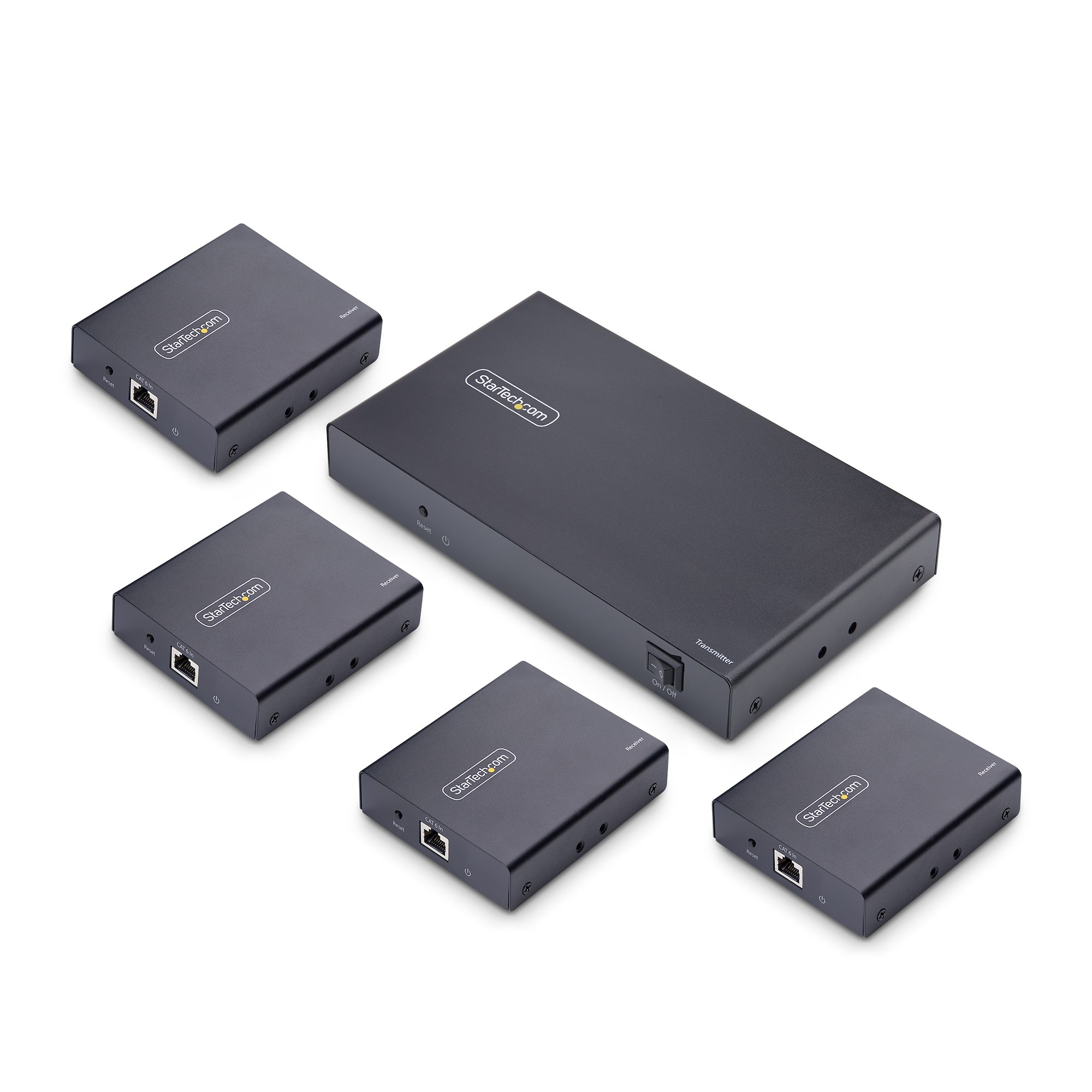 4-Port HDMI Extender and Splitter Over CAT6, 4K 60Hz, Up to 230ft