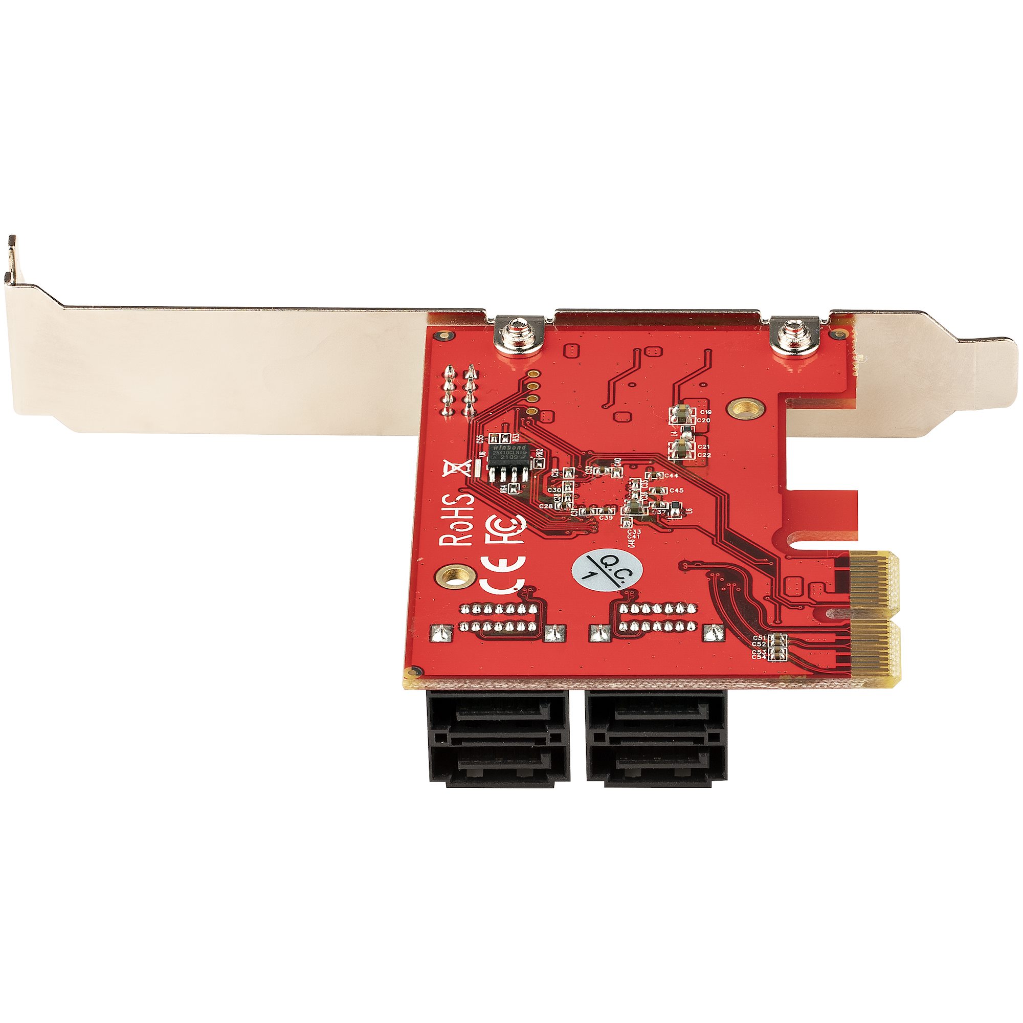 with Low Profile Bracket and 6 SATA Cables Plug and Play Supports HDDS ASM1166 Chip 6 Gbps SATA 3.0 PCIe Expansion Card PCI Express 6 Ports 4X Card Non-Raid 