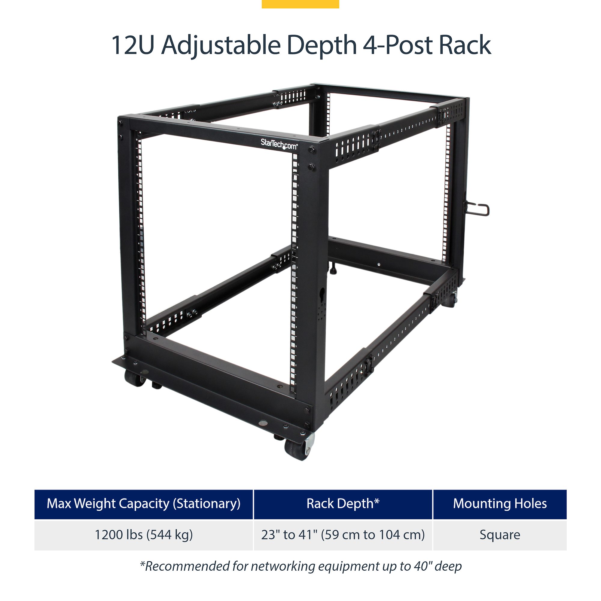 StarTech サーバーラック サーバーラック／キャビネット／22U／4ポスト／19インチ／取付奥行き14