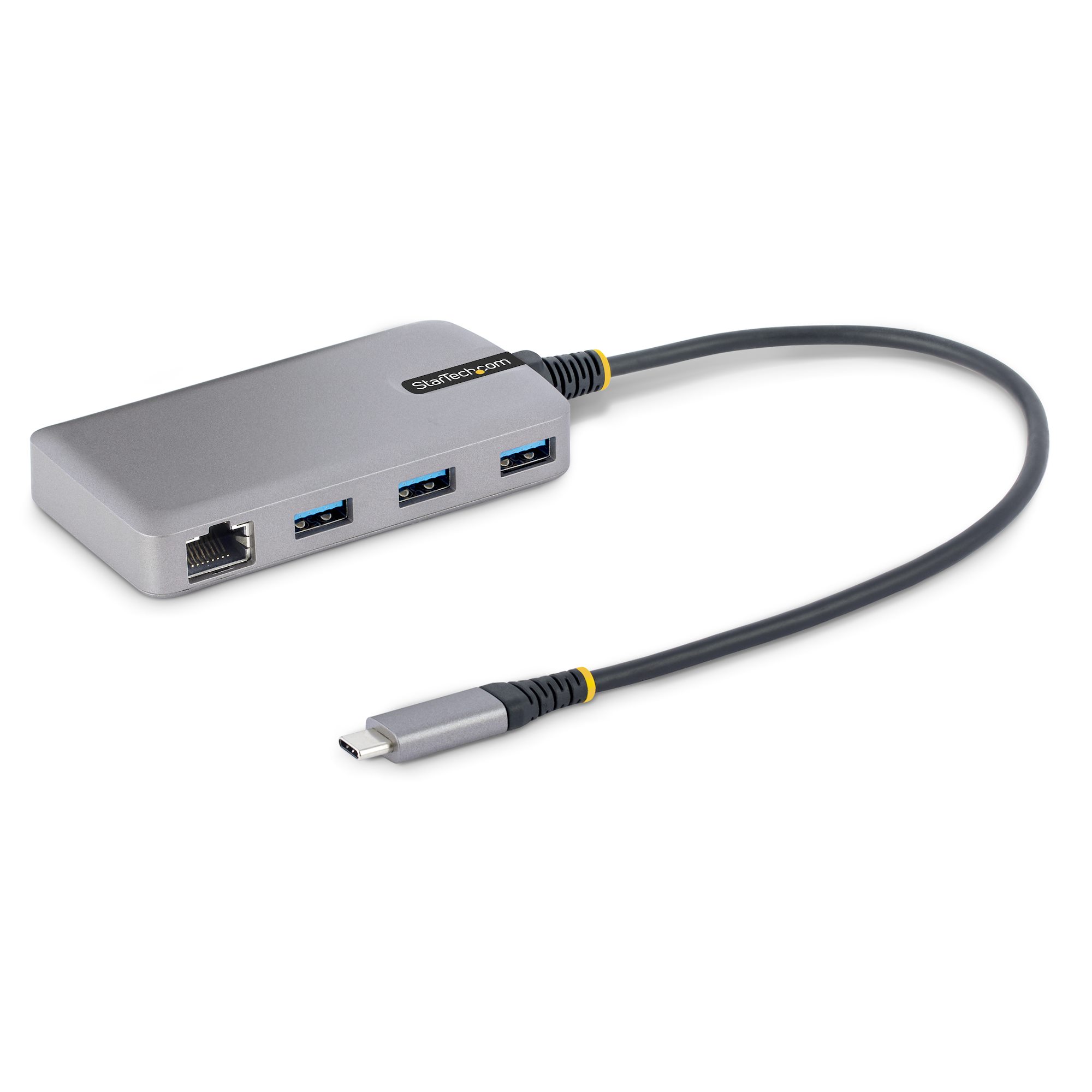 Hub USB-C à 3 Ports - 3x Ports USB-A, Gigabit Ethernet RJ45, USB 3.0 5Gbps,  Alimentation par Bus - Hub USB Type-C avec Câble de 30 cm - Adaptateur