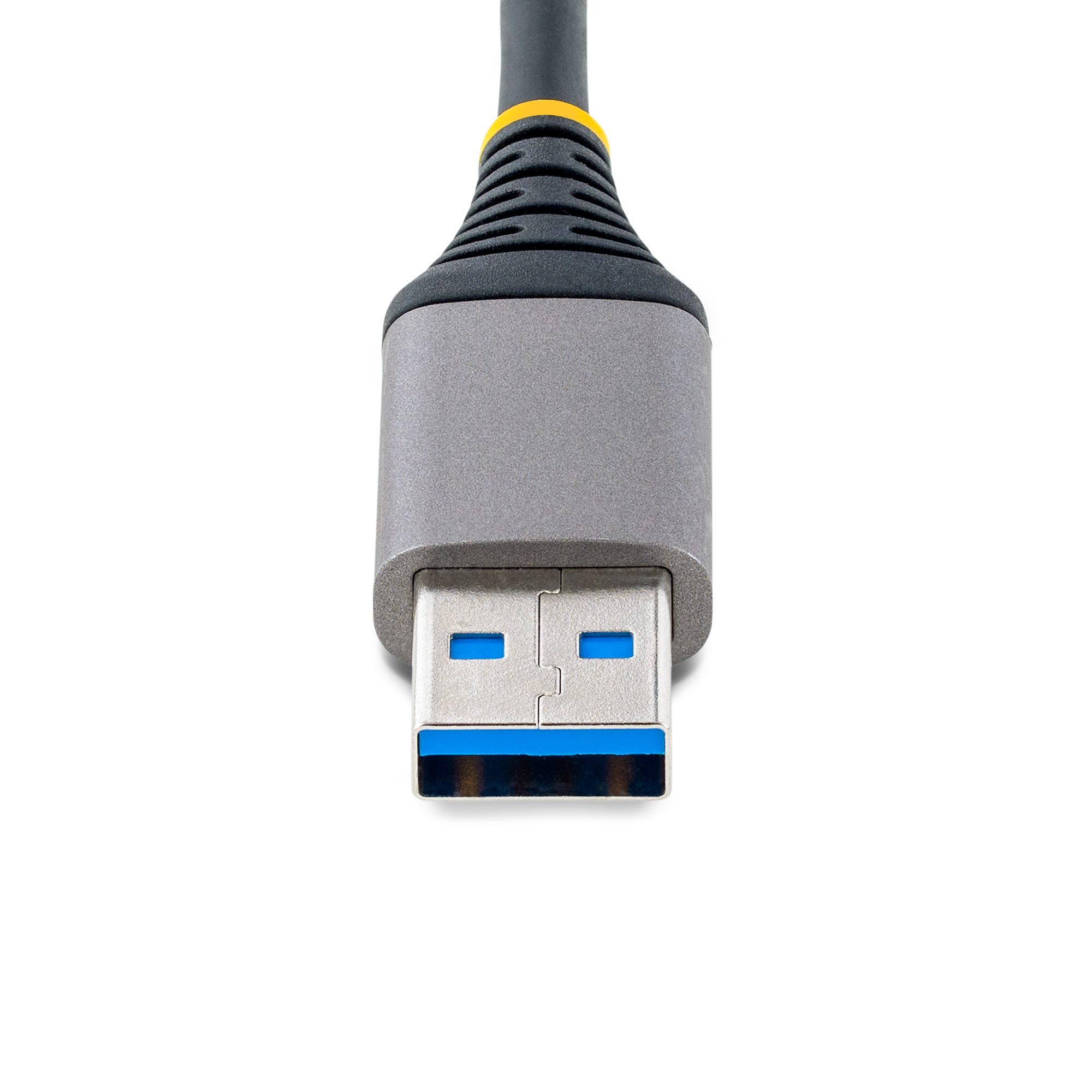 4-Port USB Hub - USB 3.0 5Gbps, Bus Powered, USB-A to 4x USB-A Hub w/  Optional Auxiliary Power Input - Portable Desktop/Laptop USB Hub, 1ft/30cm