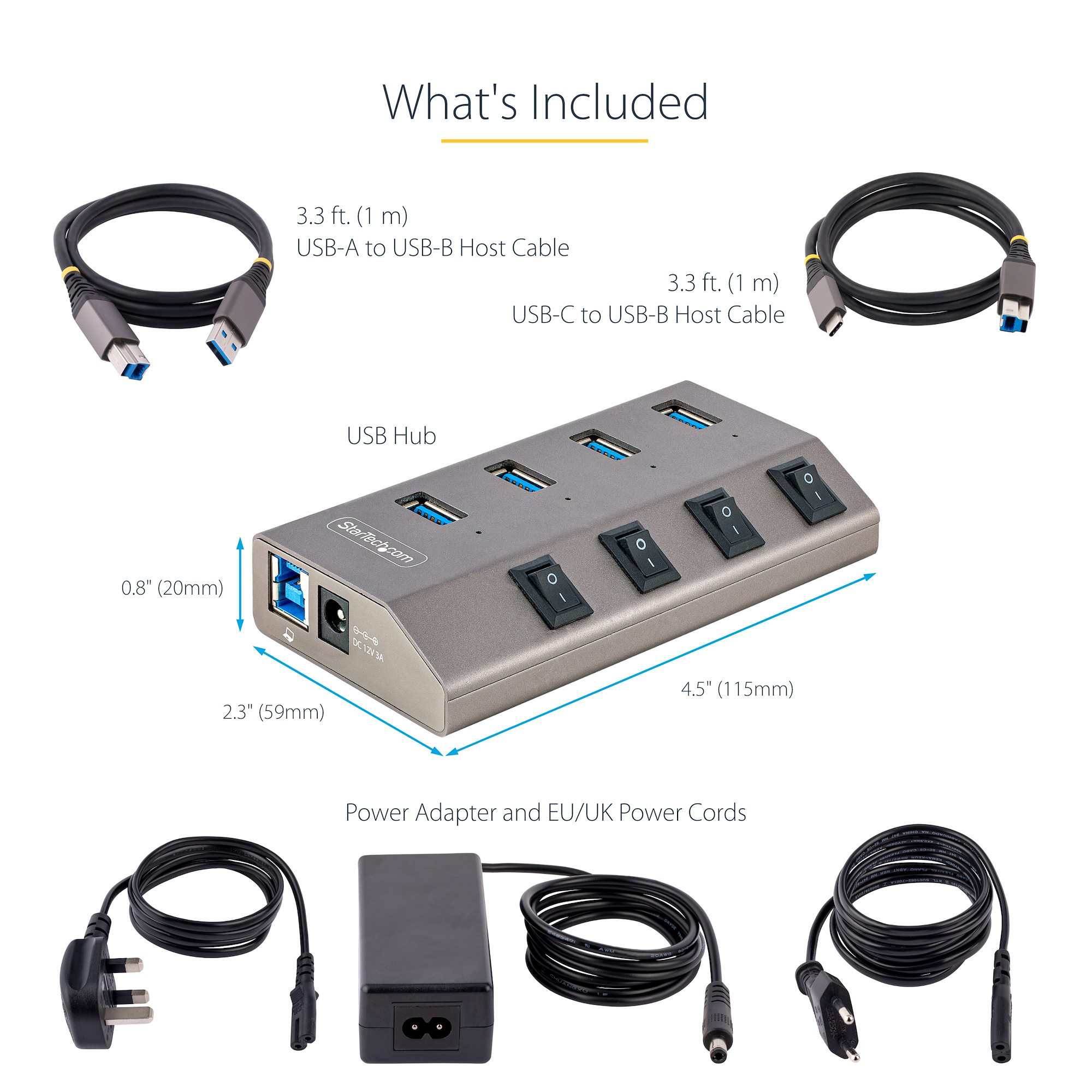 StarTech.com Cable de 15cm Adaptador de Extensión USB 3.0 (5Gbps) - USB-A  Macho a USB-A Hembra - Cable Alargador USB 3.2 Gen1 - Negro (USB3EXT6INBK)