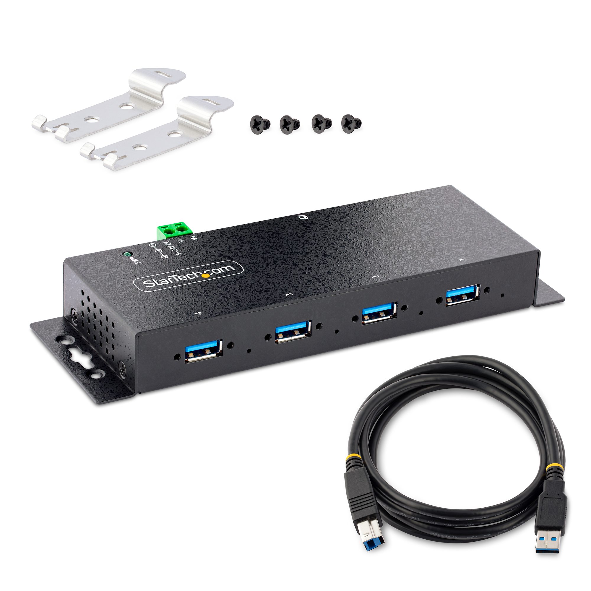 4-Port Industrial USB 3.0 Hub, Metal - Industrial USB Hubs