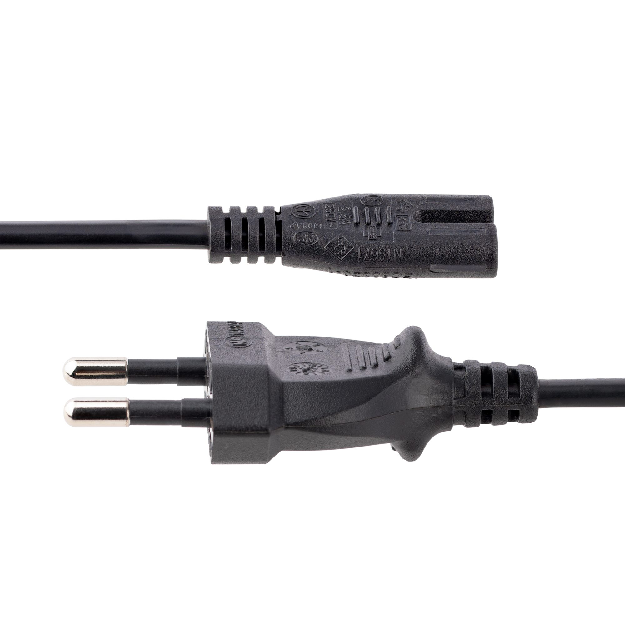 TNP 2 Prong Power Cord NEMA 1-15P to IEC320 C7 Power Cable