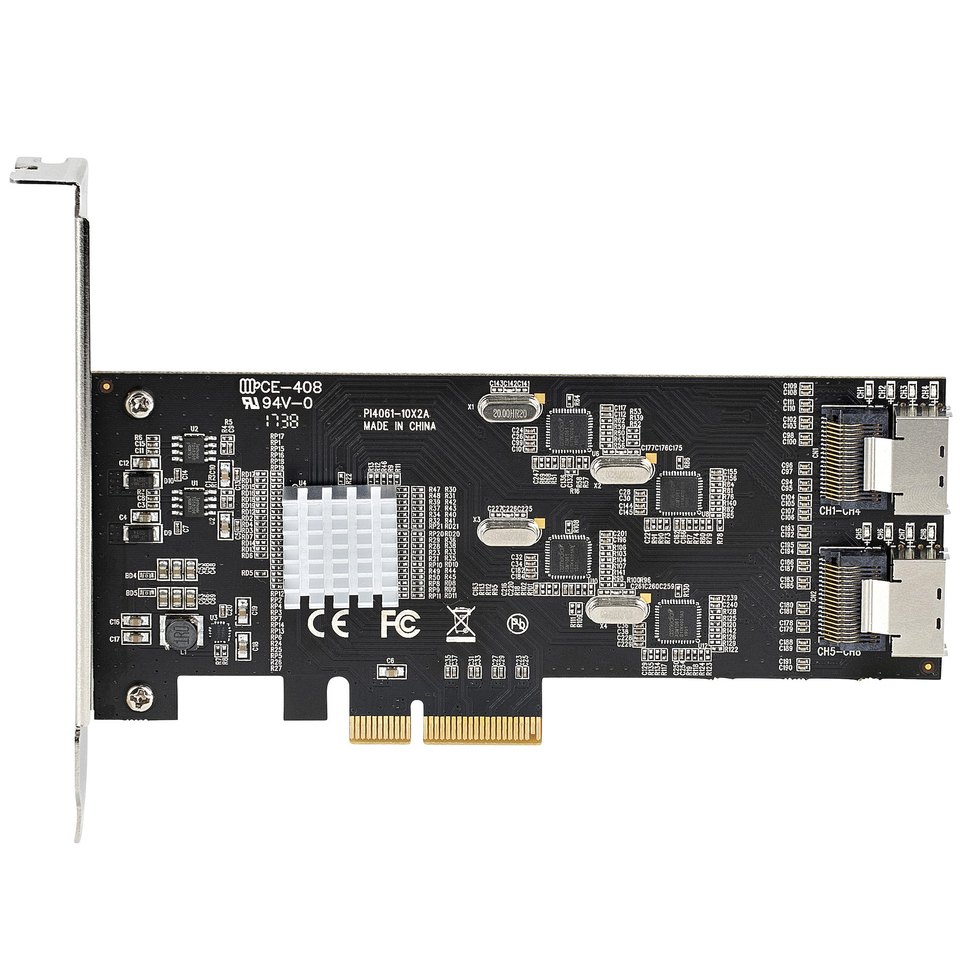 Tarjeta adaptadora PCI-E SATA de 8 Puertos PCIE 1X a SATA 3.0 Tarjeta de expansión del Controlador de 6GB ASM1064 Admite 8 Dispositivos SATA 3.0 para Accesorios de Unidades de Disco Duro 