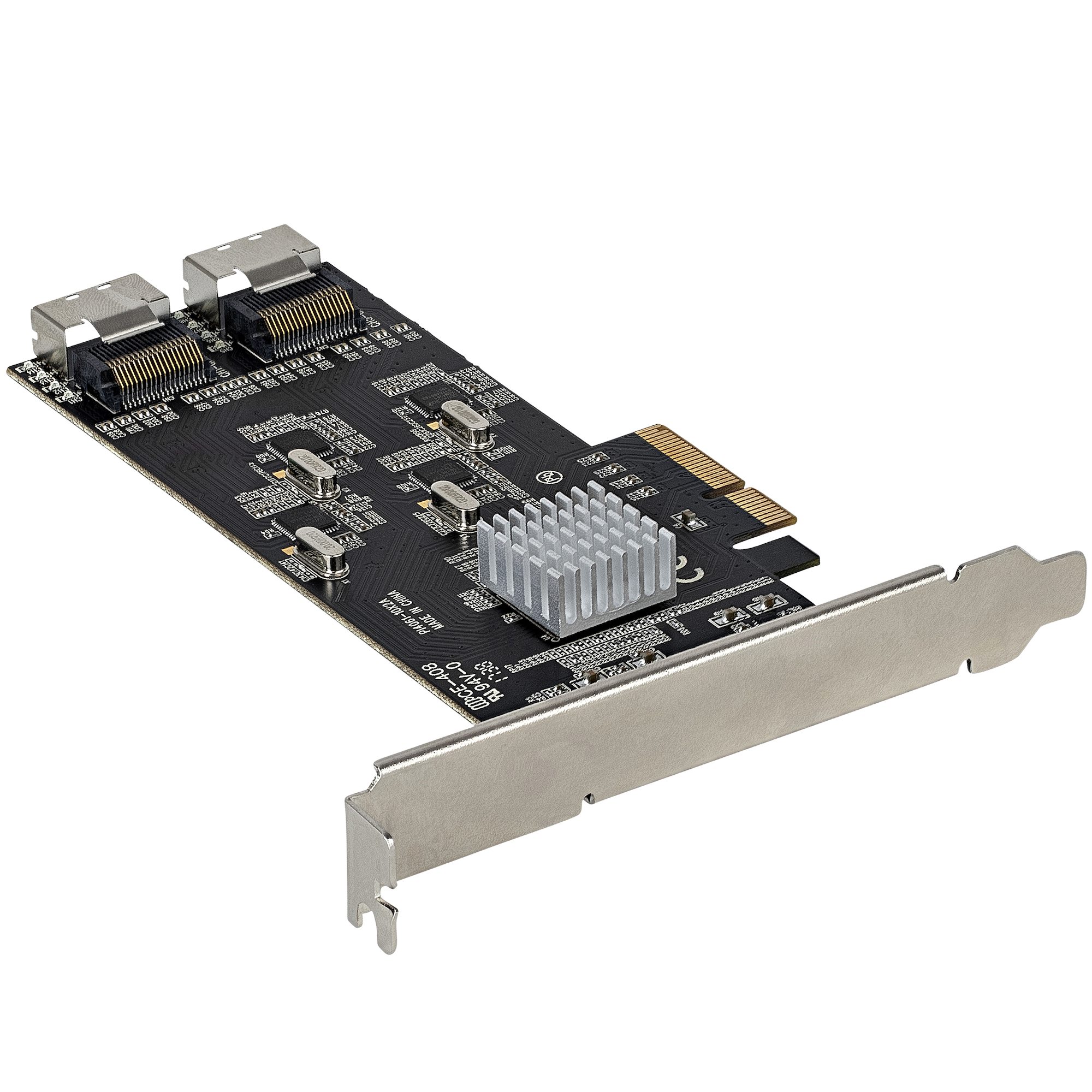 8 Port SATA PCIe Card - PCI Express 6Gbps SATA Expansion Adapter Card with  4 Host Controllers - SATA PCIe Controller Card - PCI-e x4 Gen 2 to SATA III  