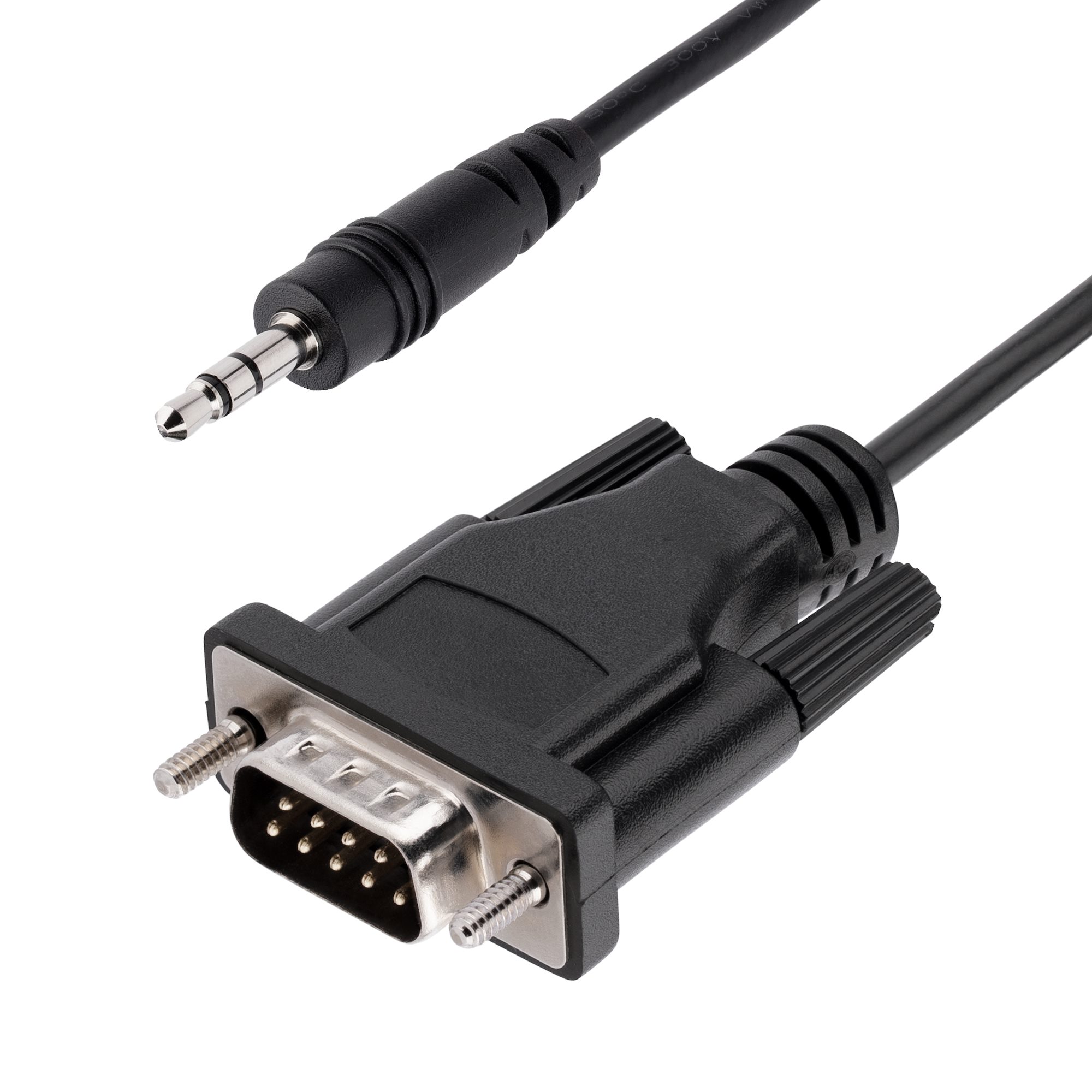 3ft (1m) DB9 to 3.5mm Serial Cable for Serial Device Configuration, RS232  DB9 Male to 3.5mm Cable Used for Calibrating Projectors, Digital Signage