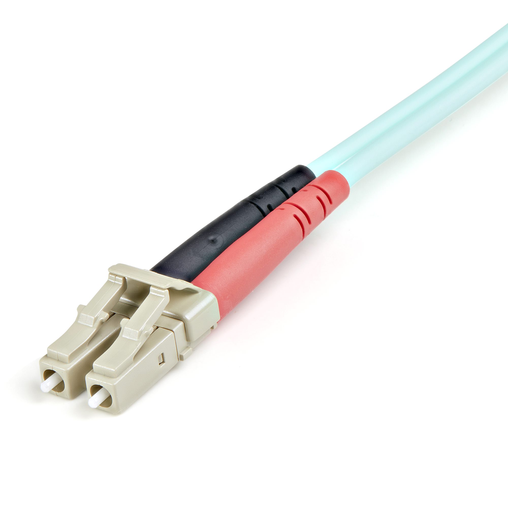 Aqua 50/125 - LC to LC 1 Meter 10Gb OM3 Multimode Duplex Fiber Optic Cable 