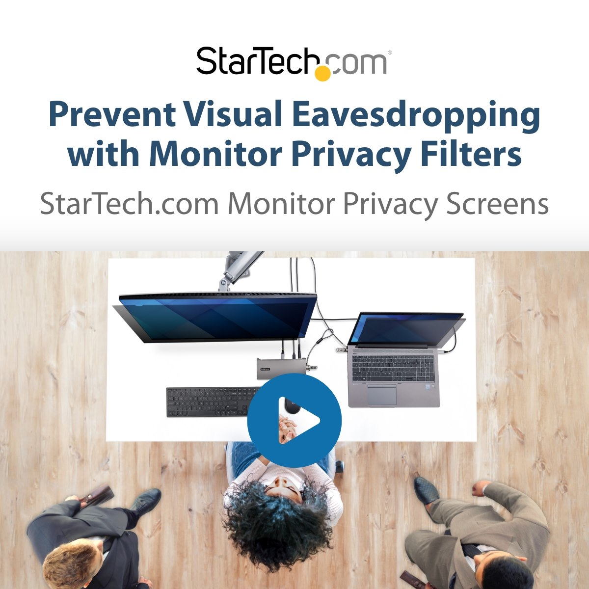 Shop  StarTech.com Monitor Privacy Screen for 24 inch PC Display - Computer  Screen Security Filter - Blue Light Reducing Screen Protector Film - 16:10  Widescreen - Matte/Glossy - +/-30 Degree Viewing 