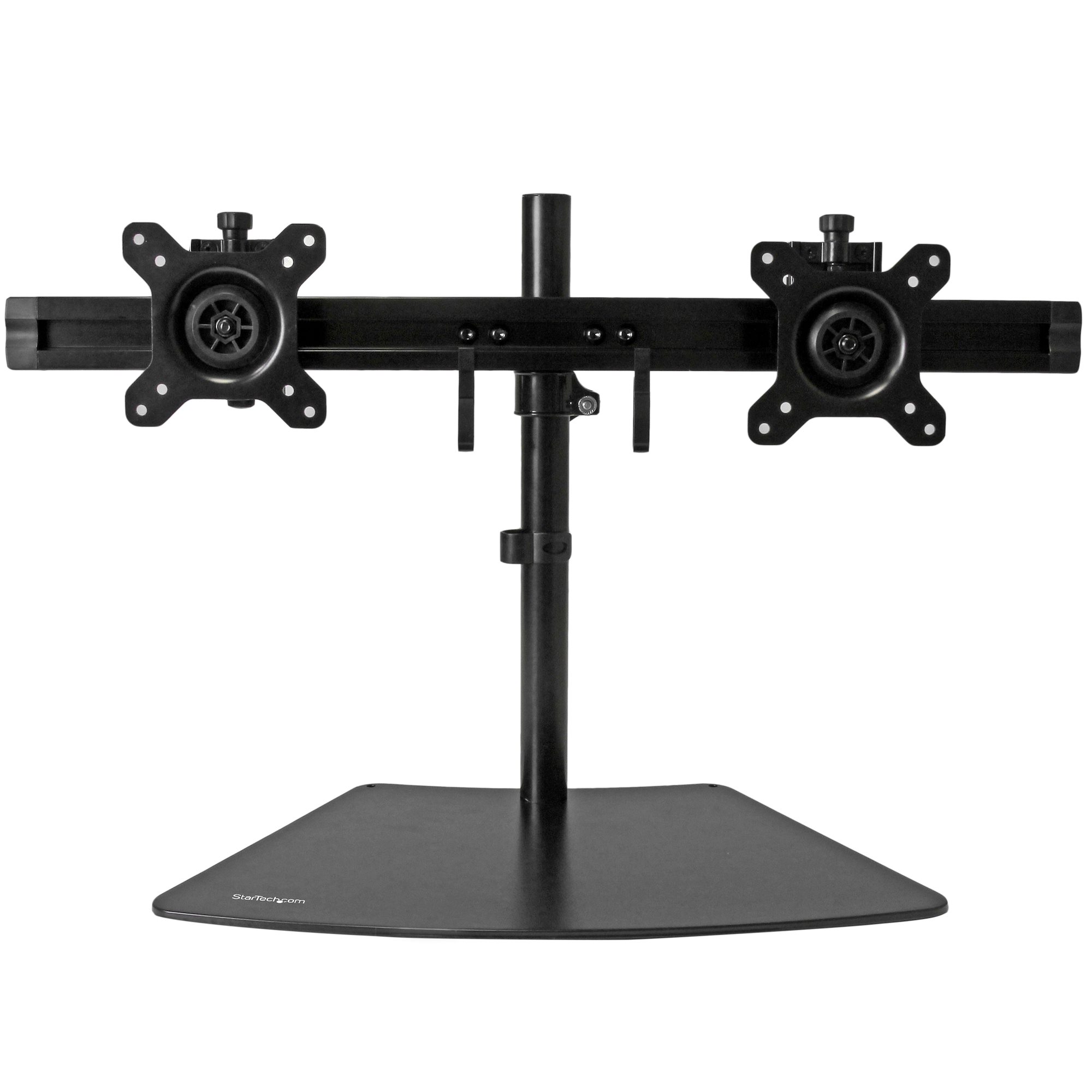 Dual-Monitor Halterung - unterstützt Monitore 12 bis 24 (8kg) -  Verstellbar - VESA Tisch Monitorständer - Low Profile Standfuß - Horizontal  