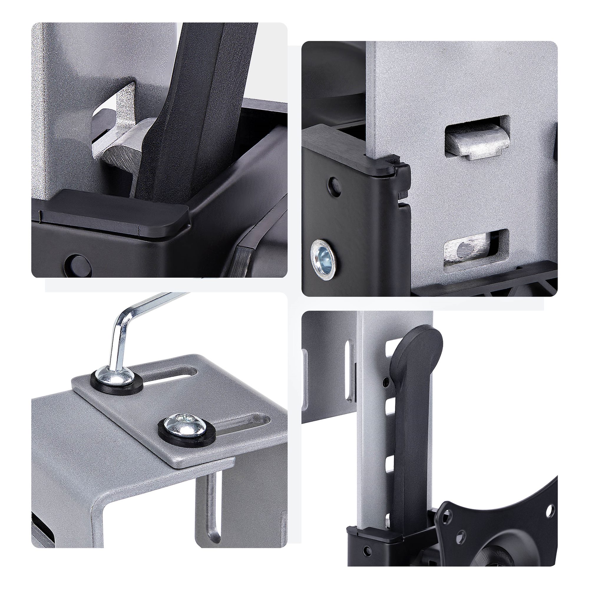 モニターアーム／パーテーションパネル取付式／1画面／最大34インチ